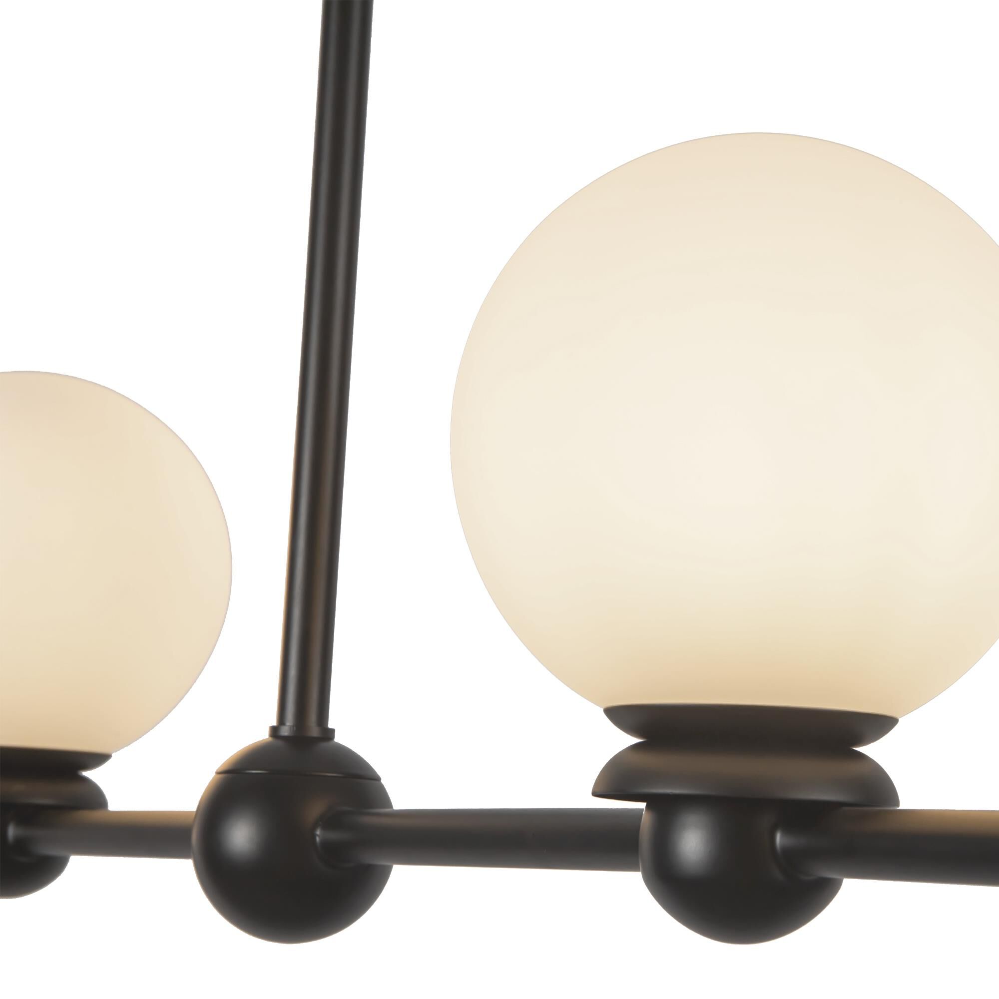 Shown in Matte Black finish and Matte Opal glass