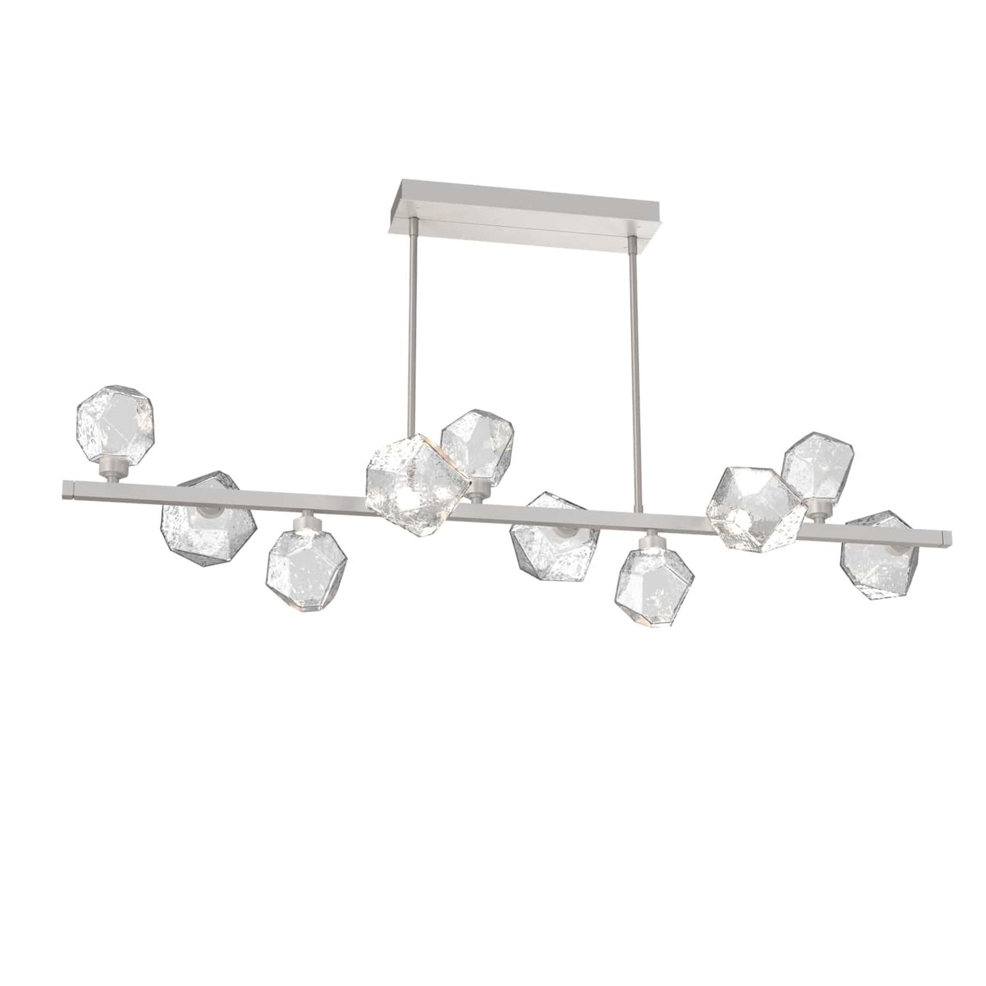 Shown in Beige Silver finish and Clear glass