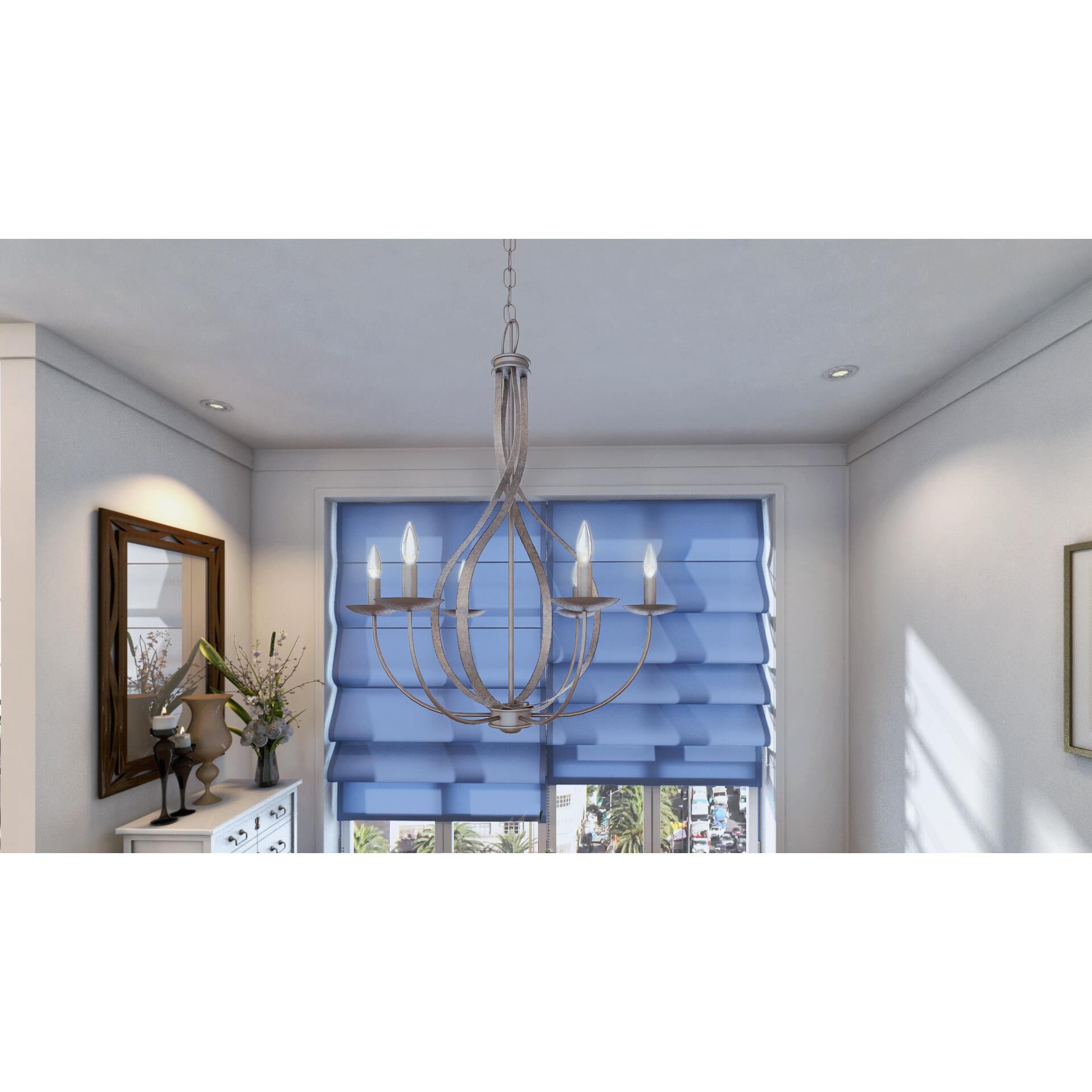 Serenity 26 Inch 6 Light Chandelier by Quoizel