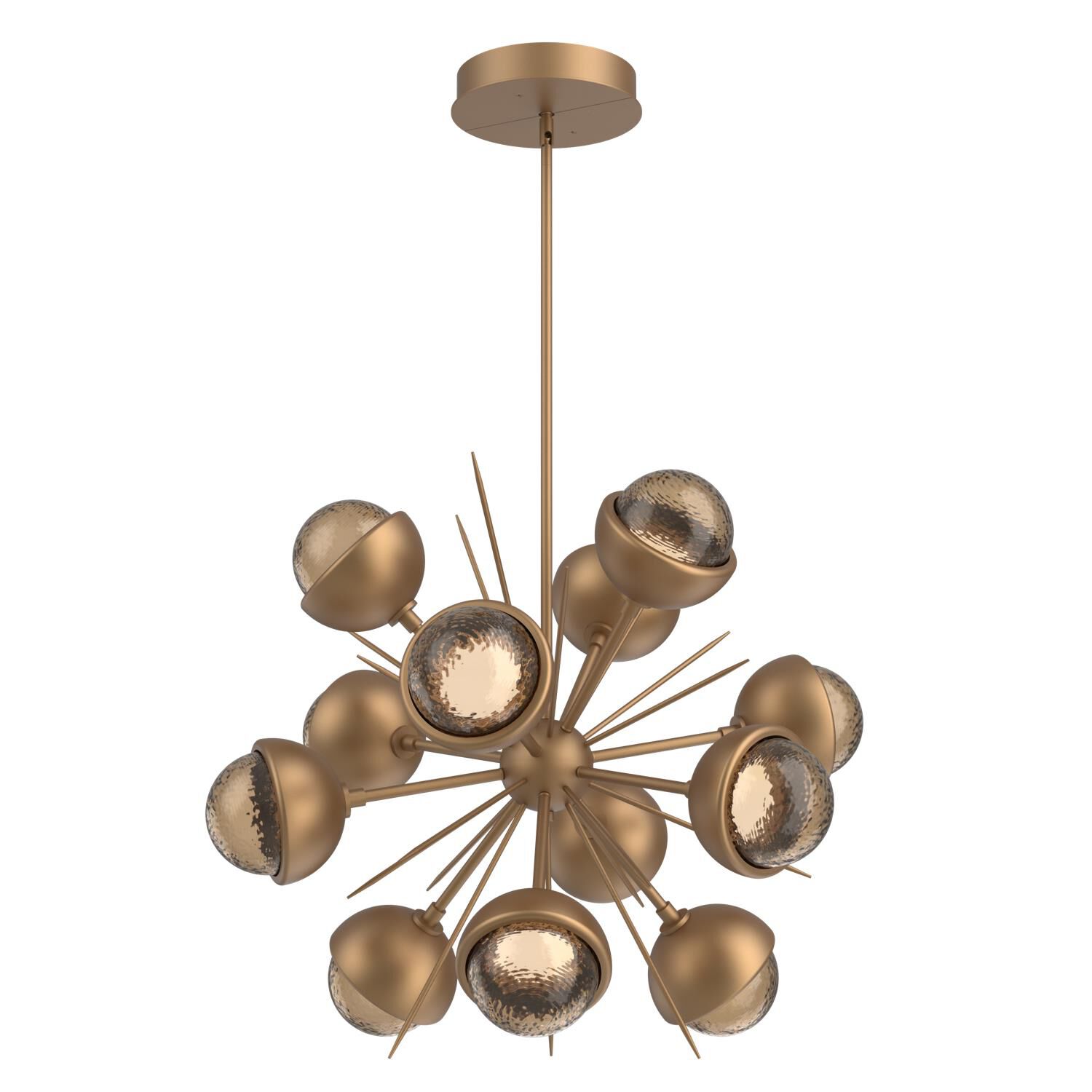 Shown in Novel Brass finish and Bronze glass and Metal Shade Matching Finish accent