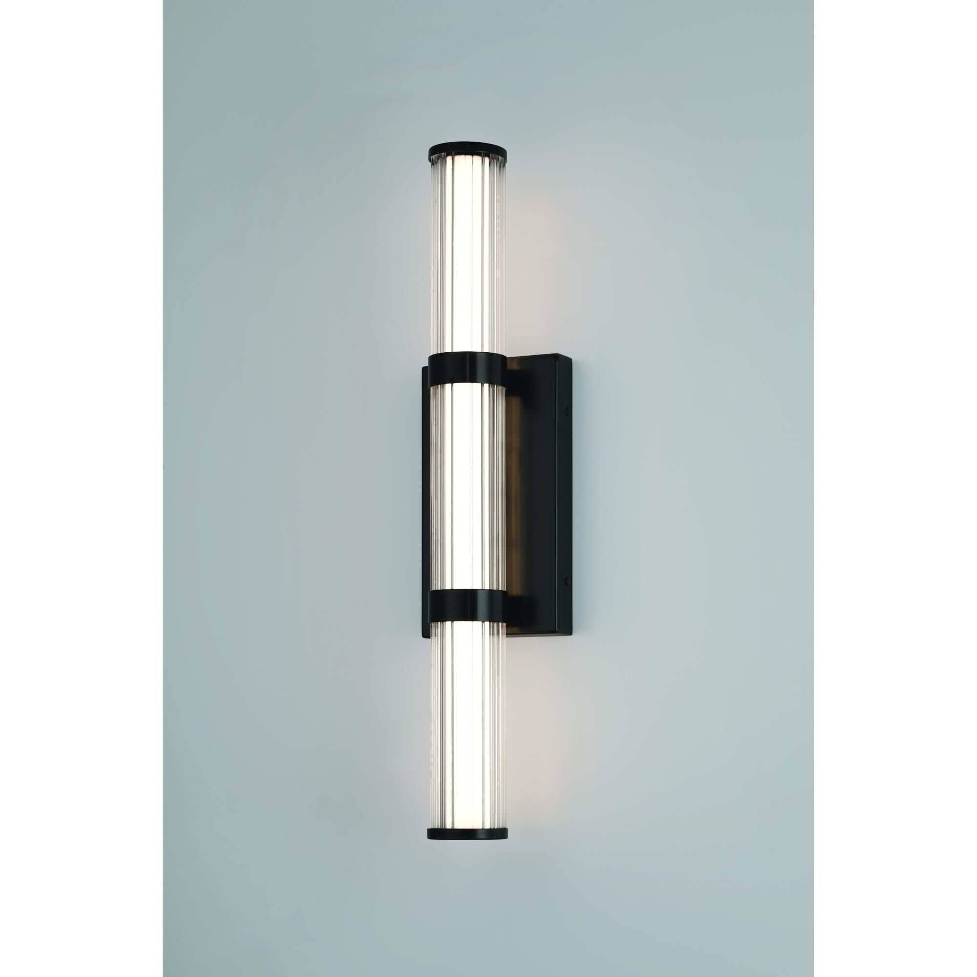 Shown in Black finish and Clear  glass