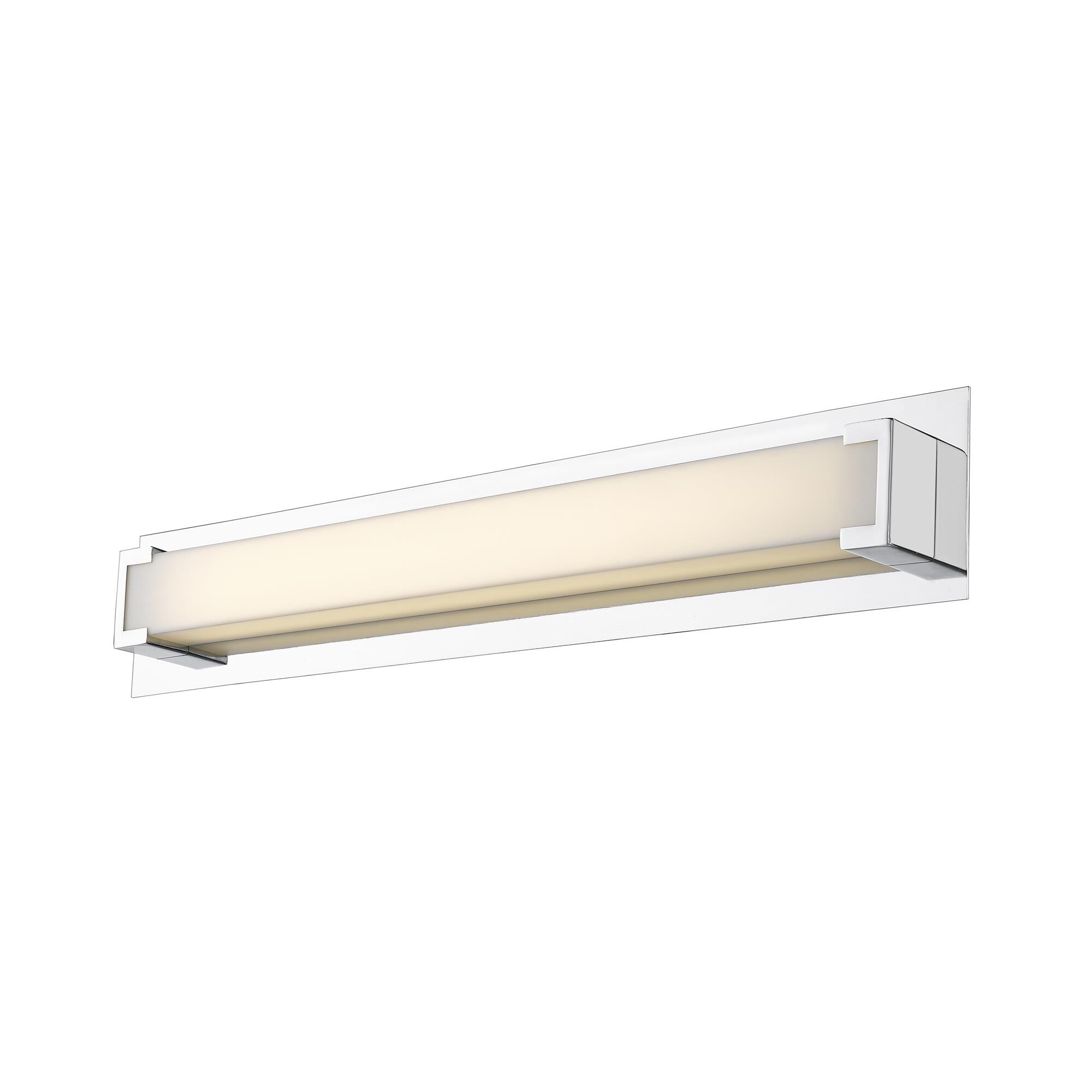 Shown in Chrome finish and Acrylic glass and Acrylic shade