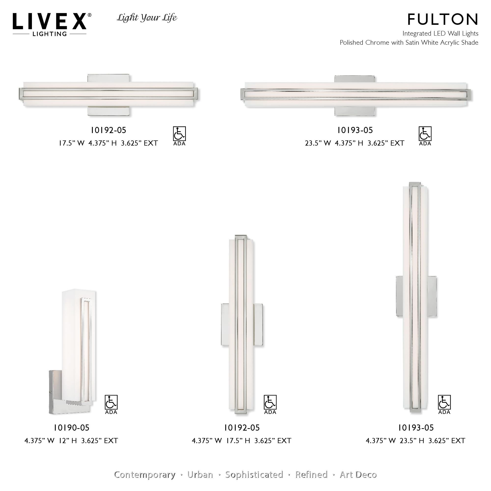 Livex Lighting Fulton 17 Inch LED Bath Vanity Light