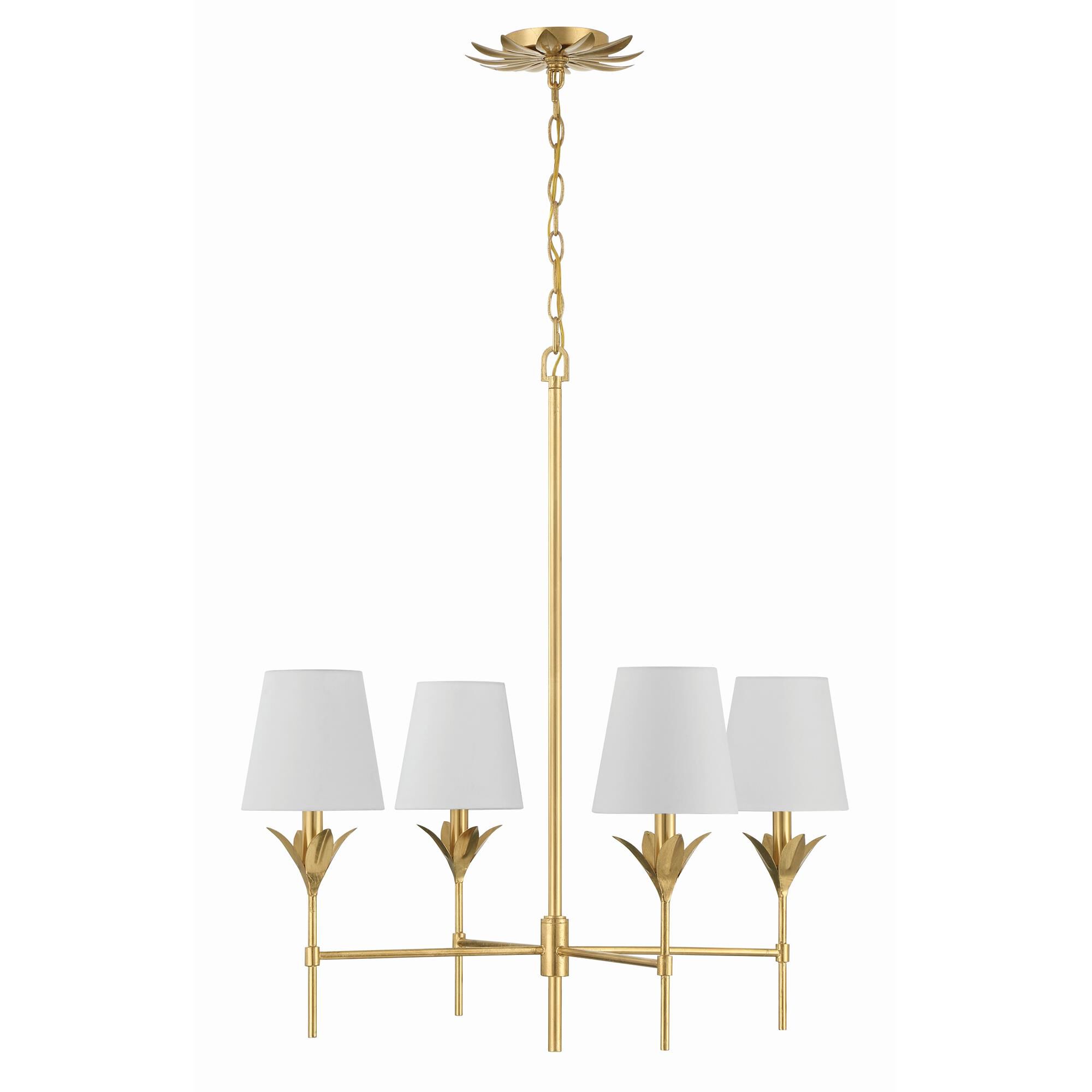Shown in Antique Gold finish and Silk glass and Silk shade