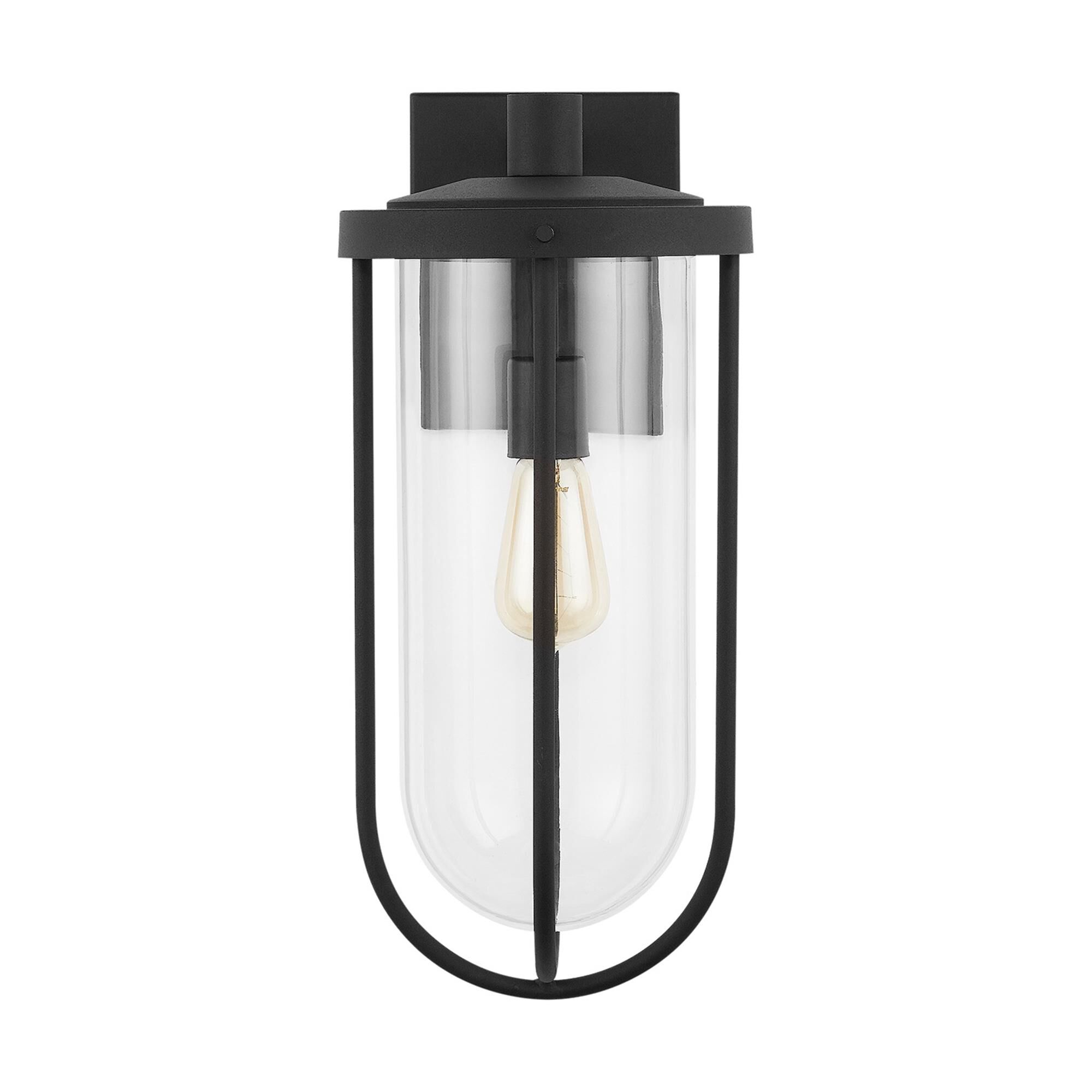 Shown in Black finish and Clear glass