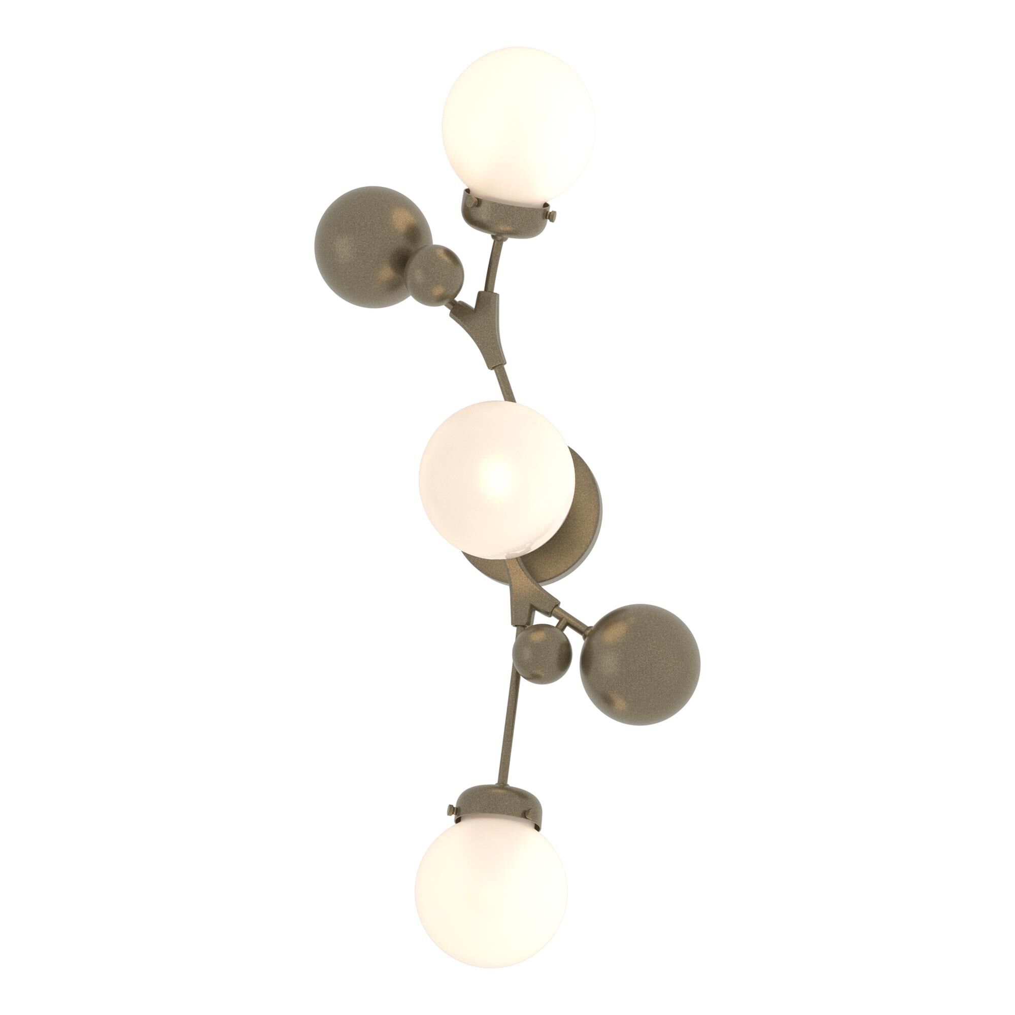 Shown in Soft Gold finish and Opal  glass