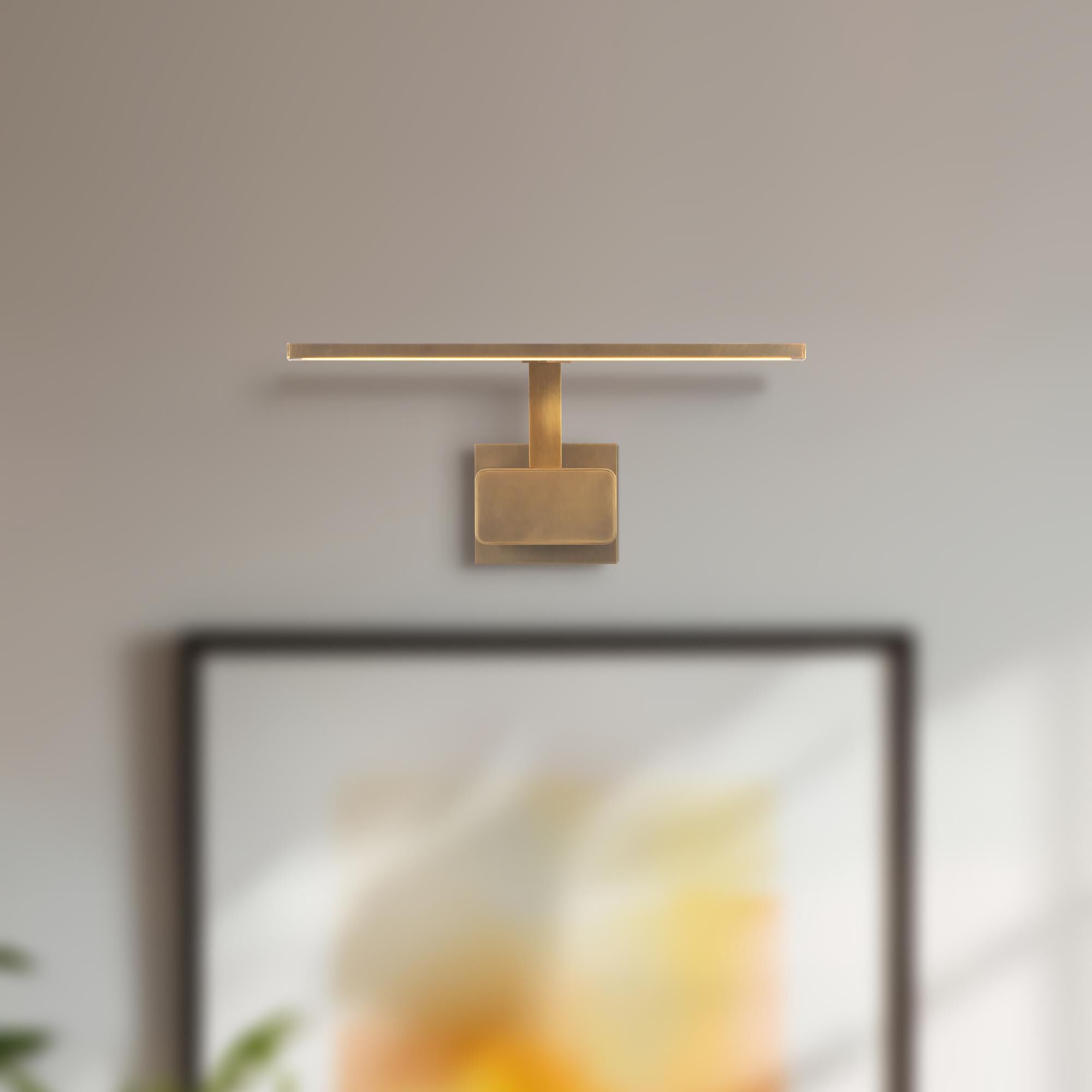 Shown in Vintage Brass finish and White Acrylic Diffuser glass