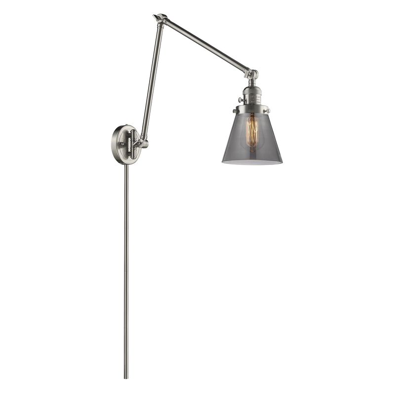 Bruno Marashlian Small Cone Wall Swing Lamp by Innovations Lighting
