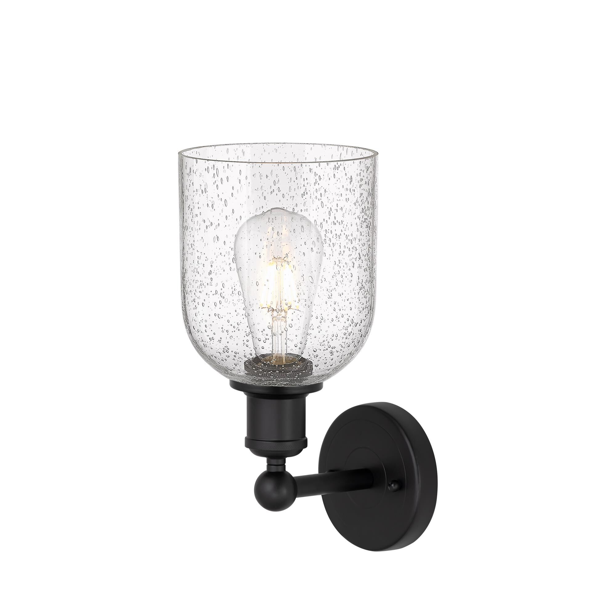Shown in Matte Black finish and Seedy glass