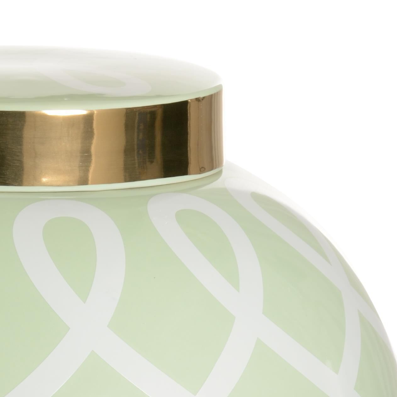 Shown in Light Green Glaze/Metallic Gold finish