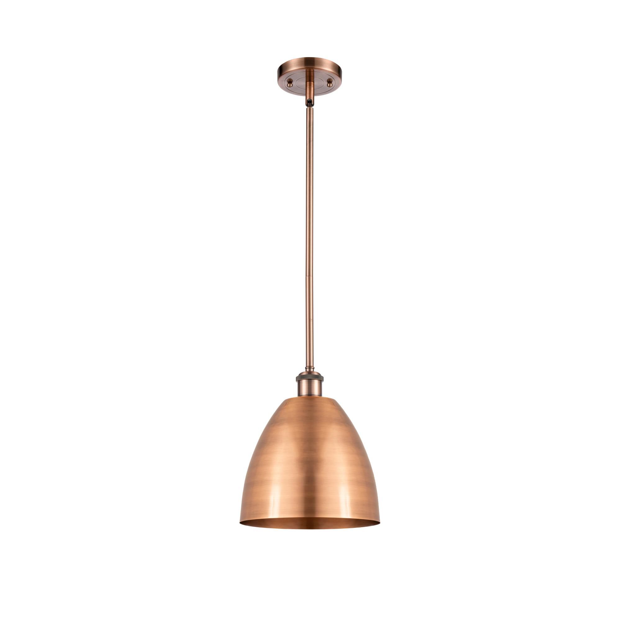 Shown in Antique Copper finish and Antique Copper Ballston Dome shade