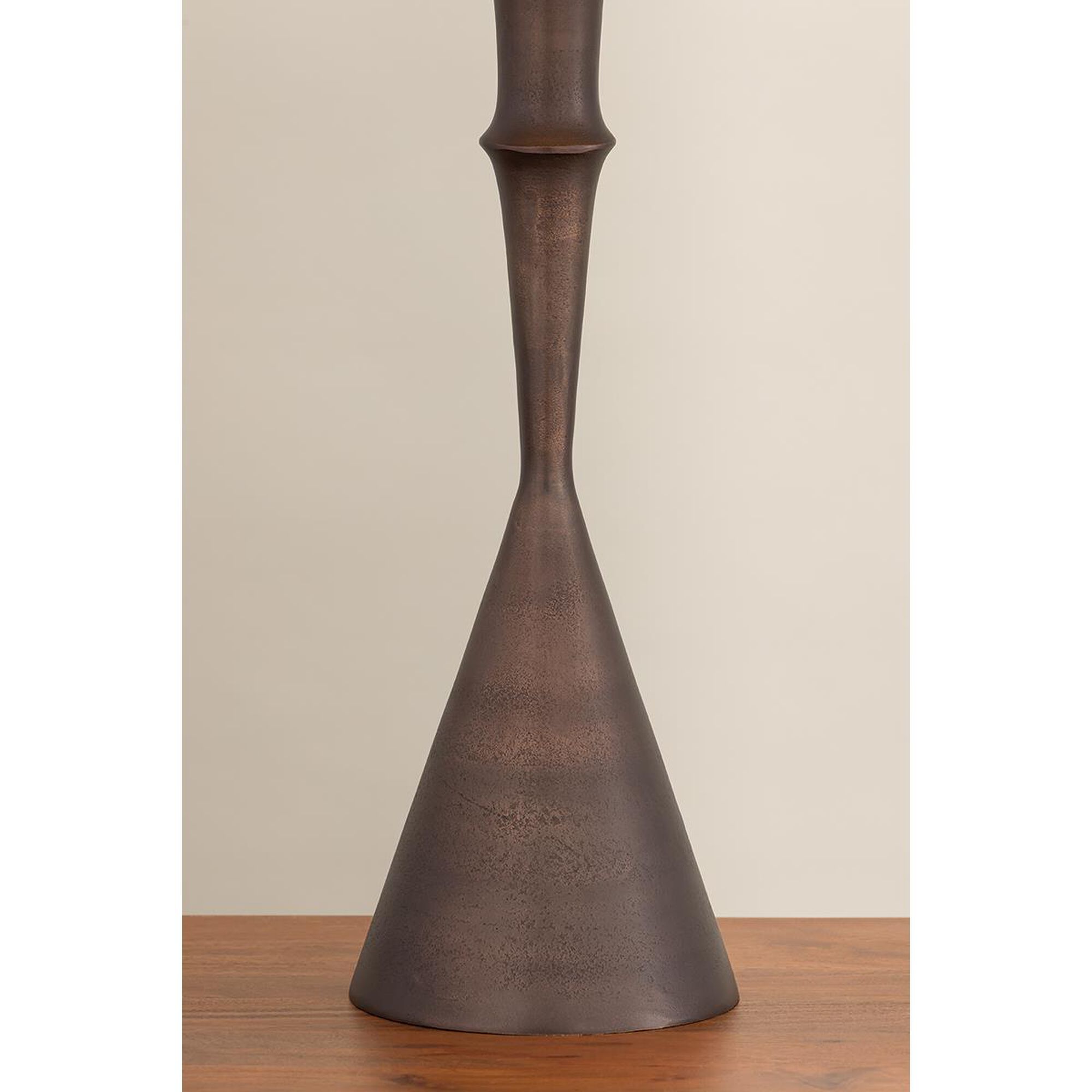 Shown in Bronze finish and Textured Cream shade