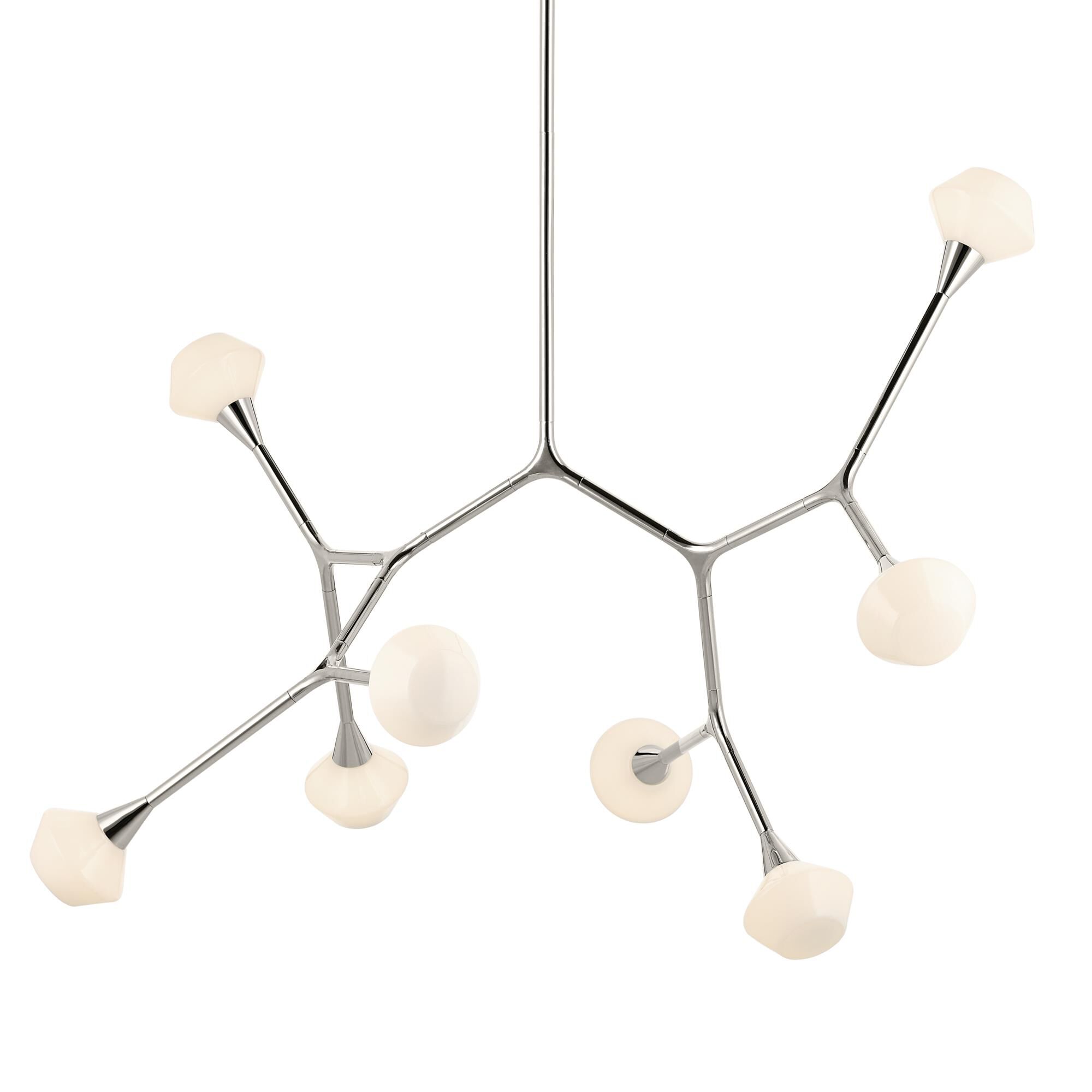 Shown in Polished Nickel finish and Opal glass
