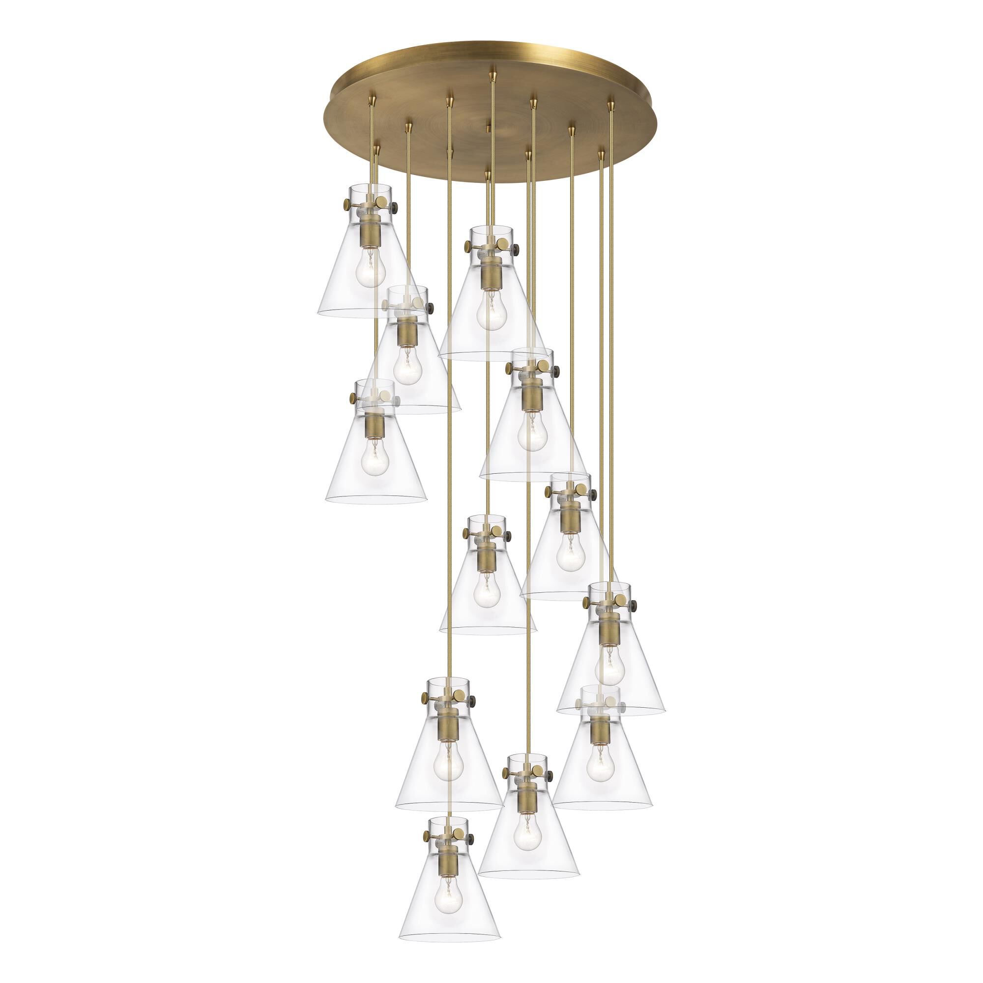 Bruno Marashlian Newton Cone 27 Inch 12 Light Multi Light Pendant by Innovations Lighting