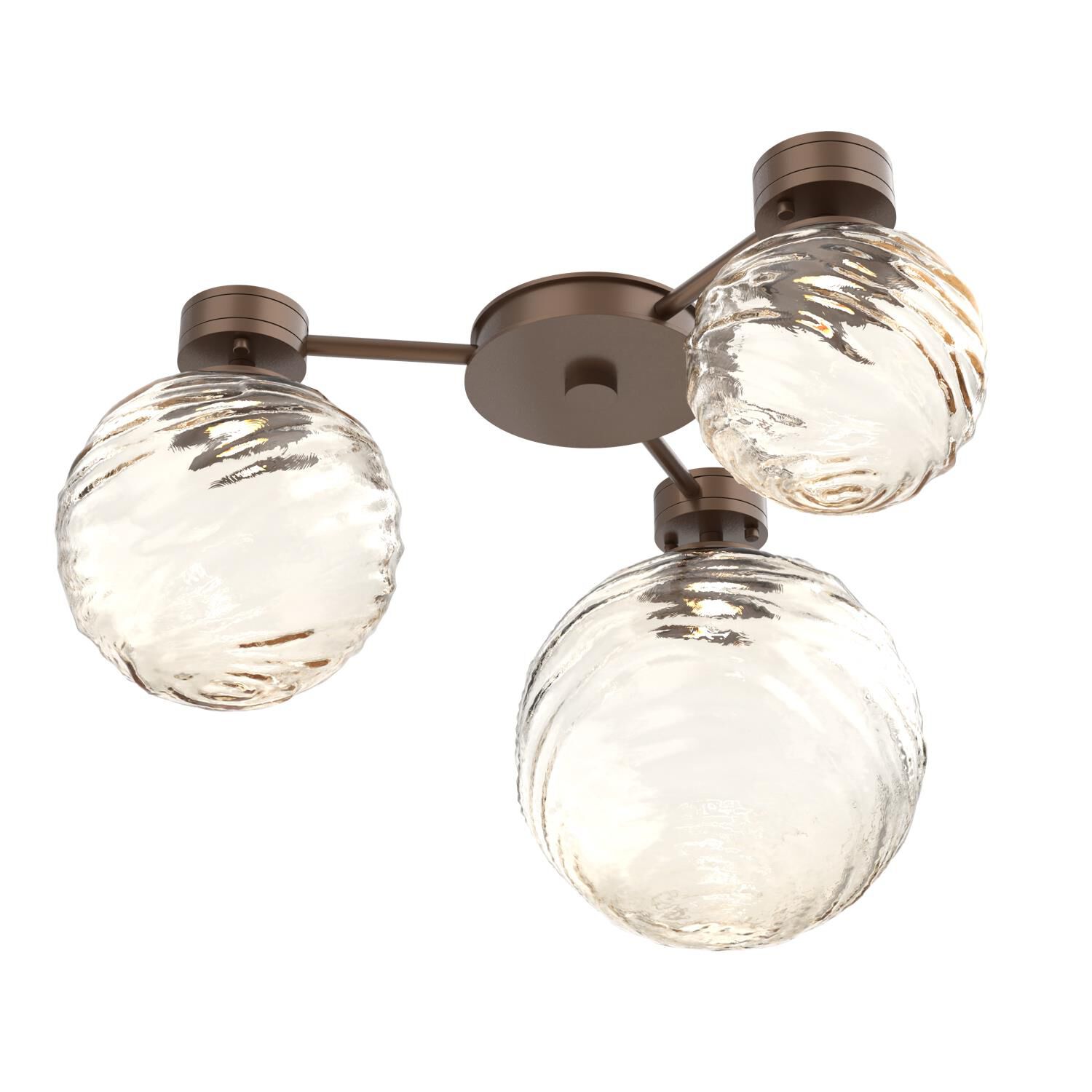 Shown in Burnished Bronze finish and Amber glass