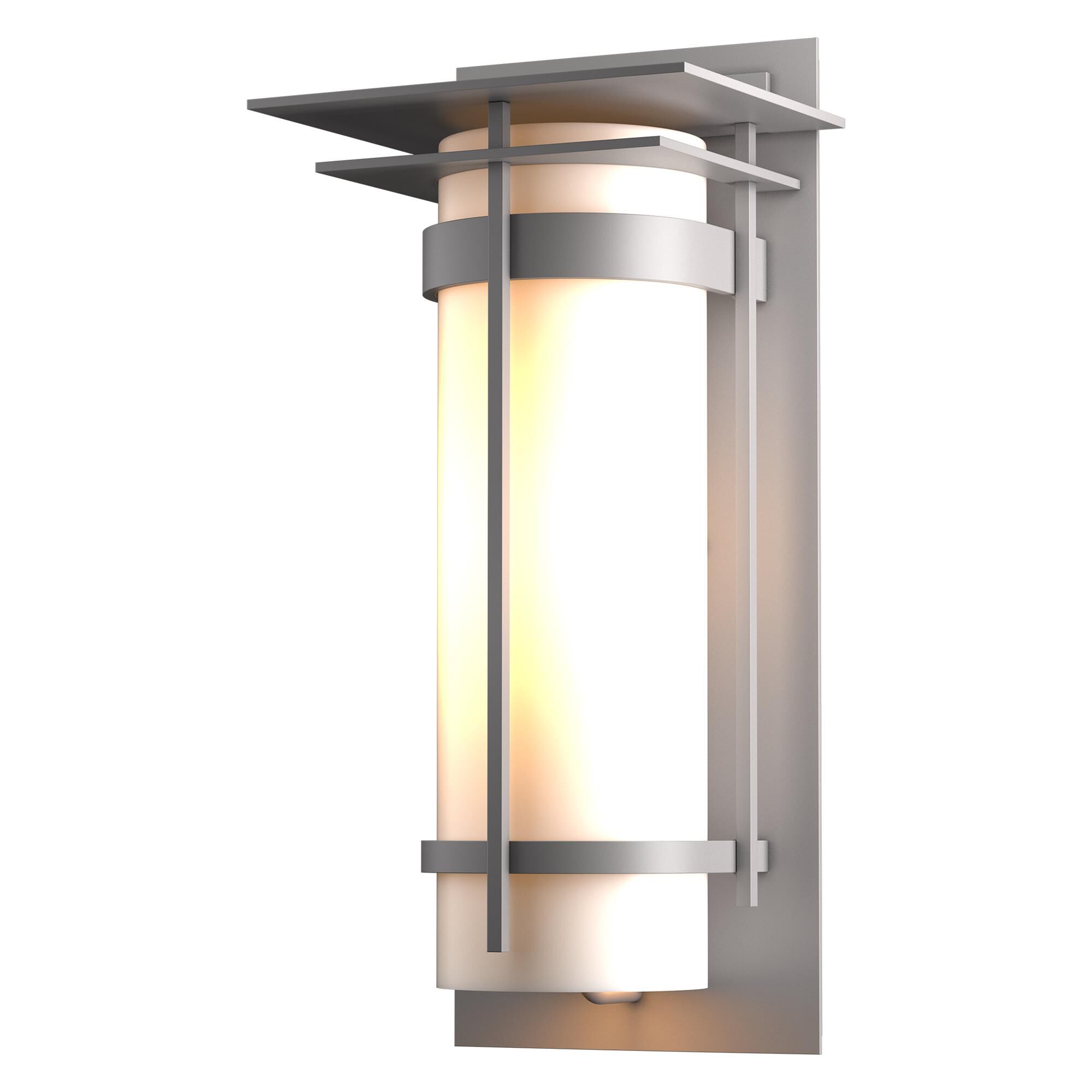 Shown in Coastal Burnished Steel finish and Opal  glass