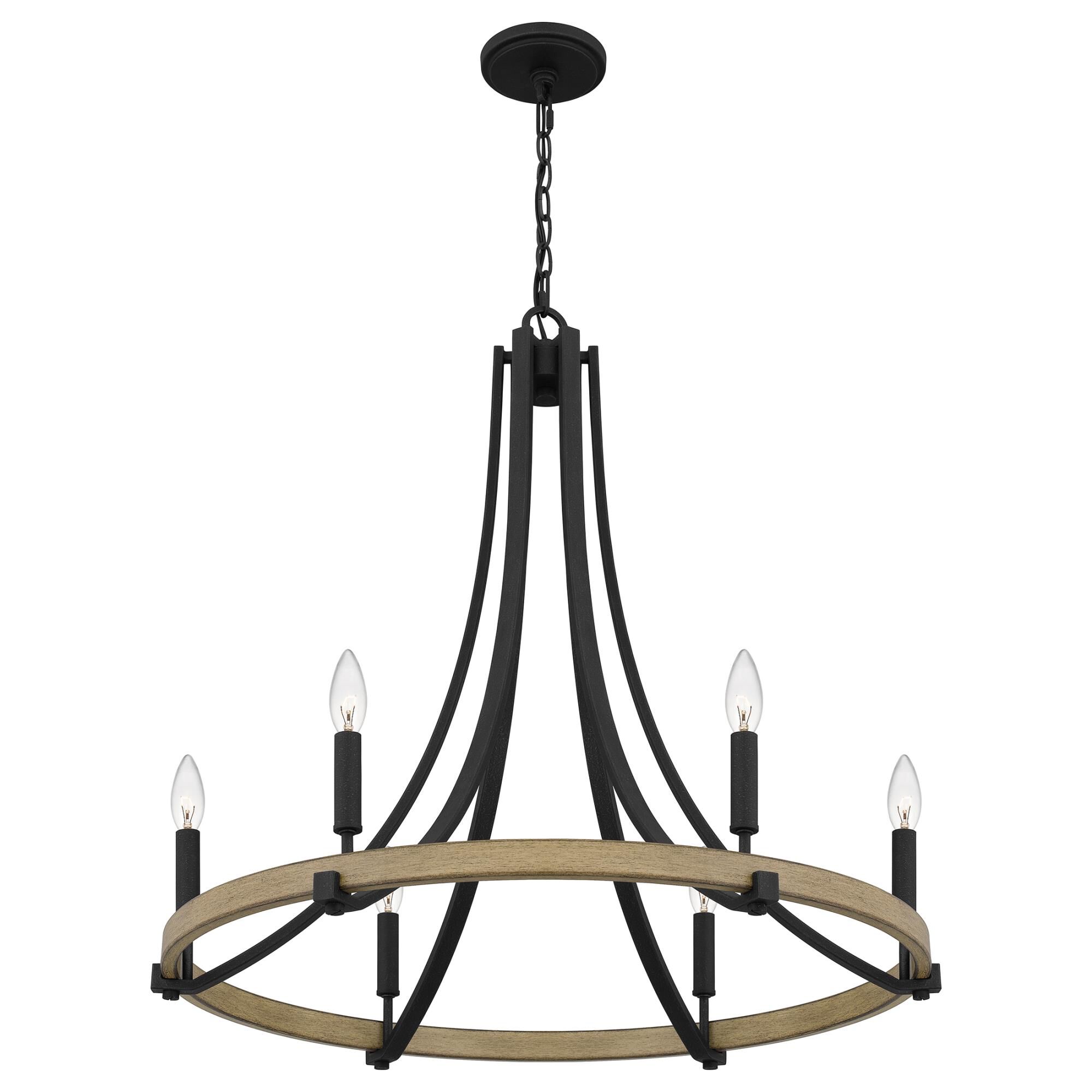Colombes 28 Inch 6 Light Chandelier by Quoizel