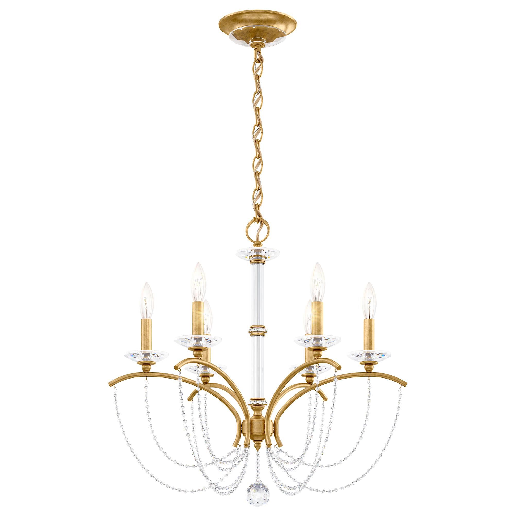 Shown in Heirloom Gold finish and Clear Optic crystal