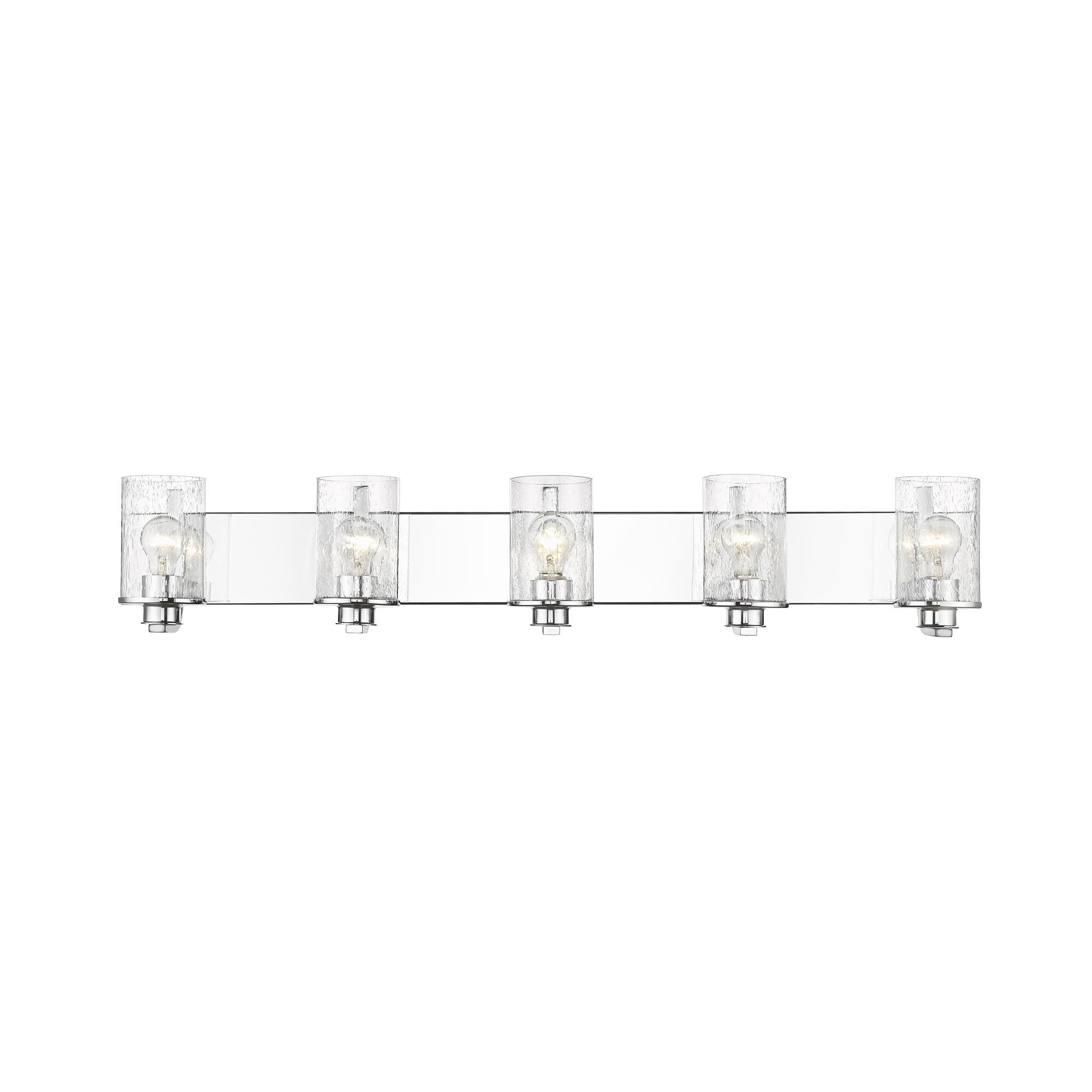 Shown in Chrome finish and Glass shade