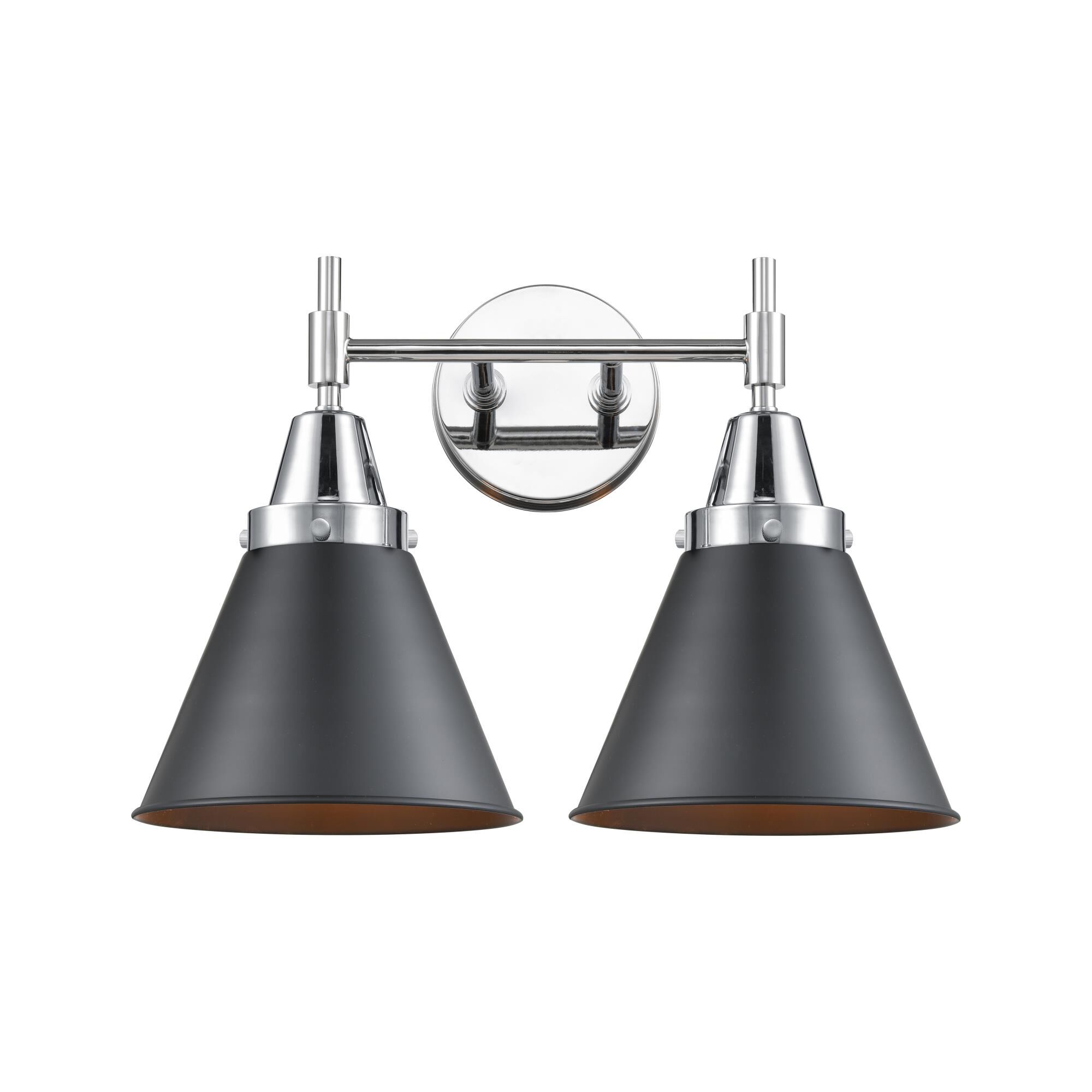 Shown in Polished Chrome finish and Matte Black Appalachian shade