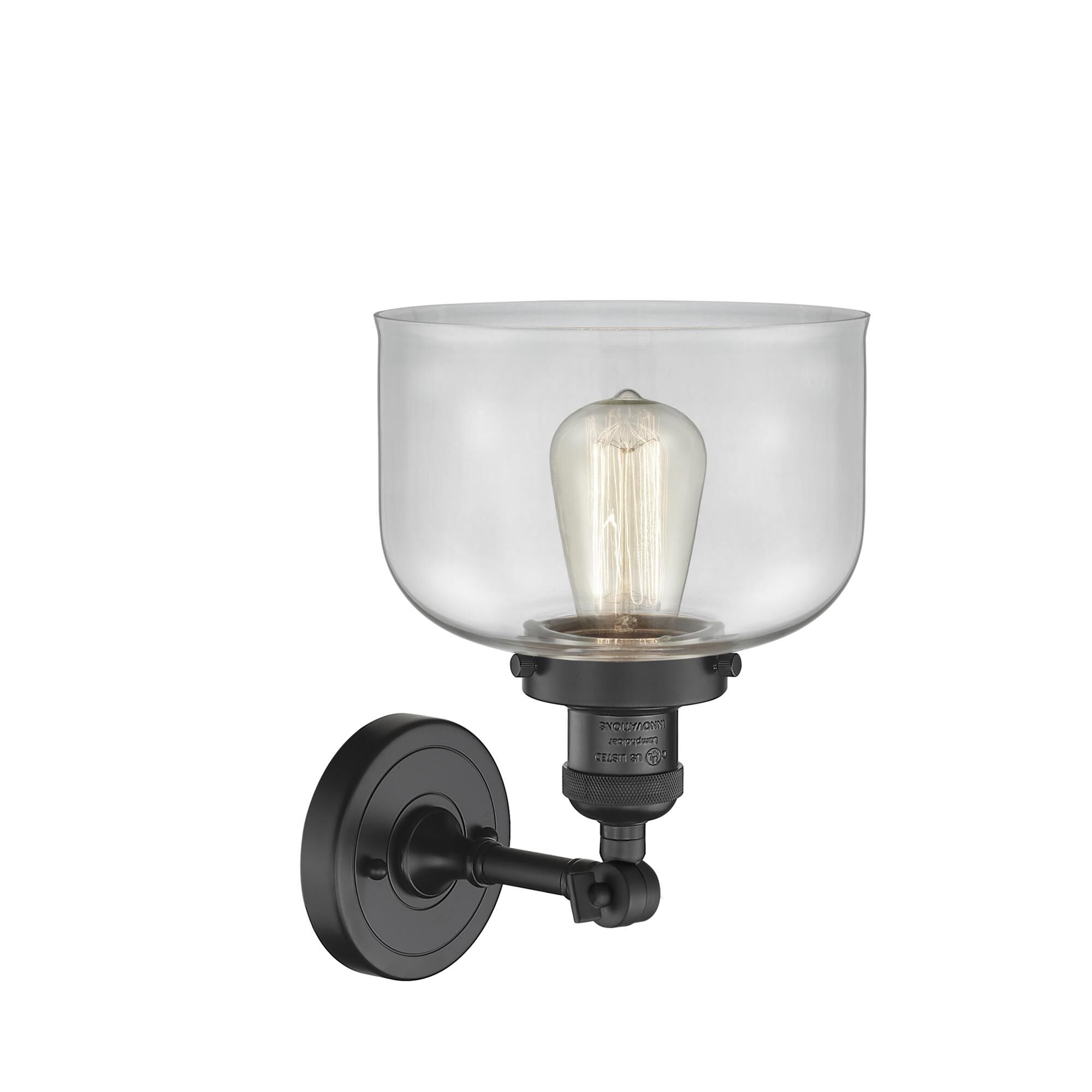 Shown in Matte Black finish and Clear glass