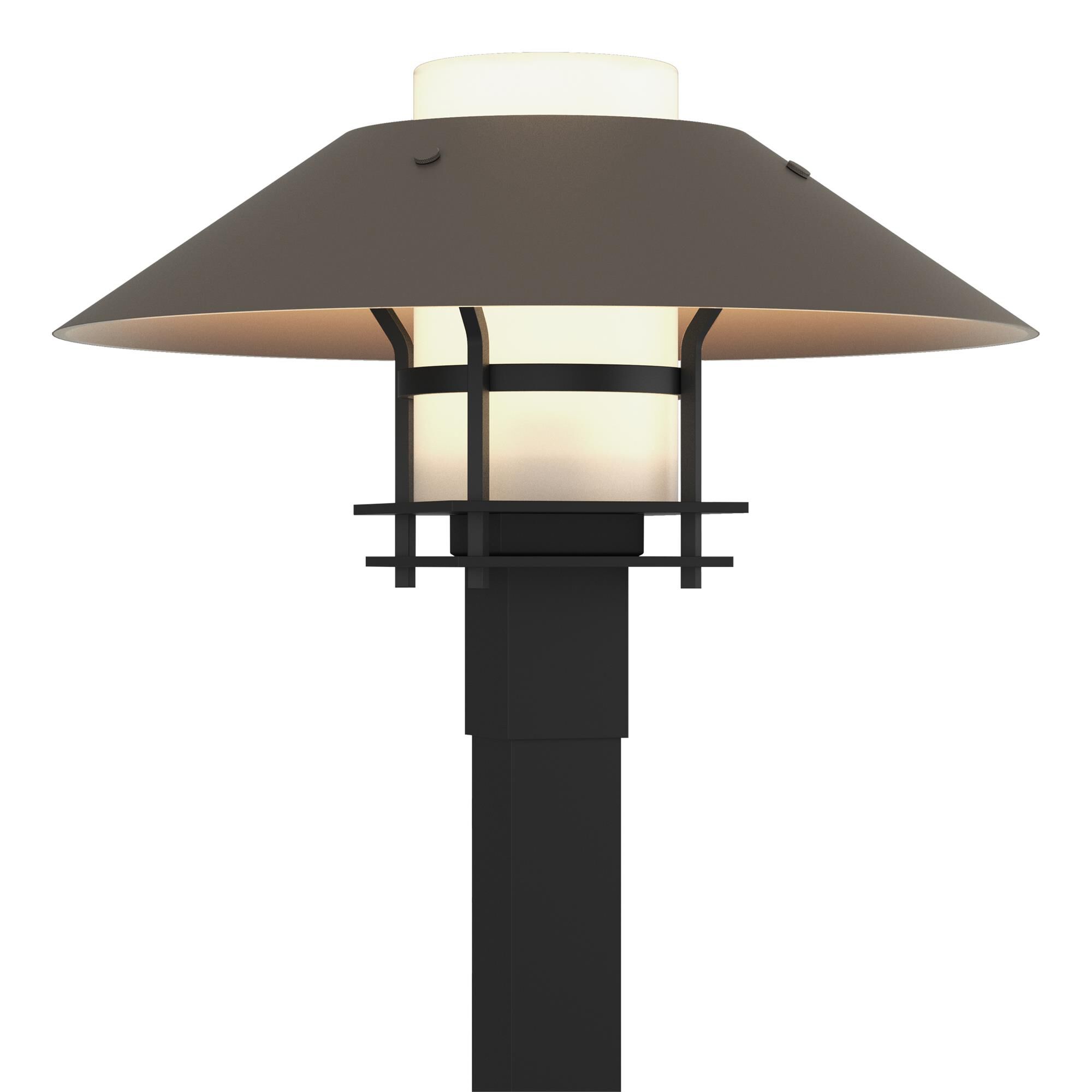Shown in Coastal Black finish and Opal glass and Coastal Dark Smoke accent