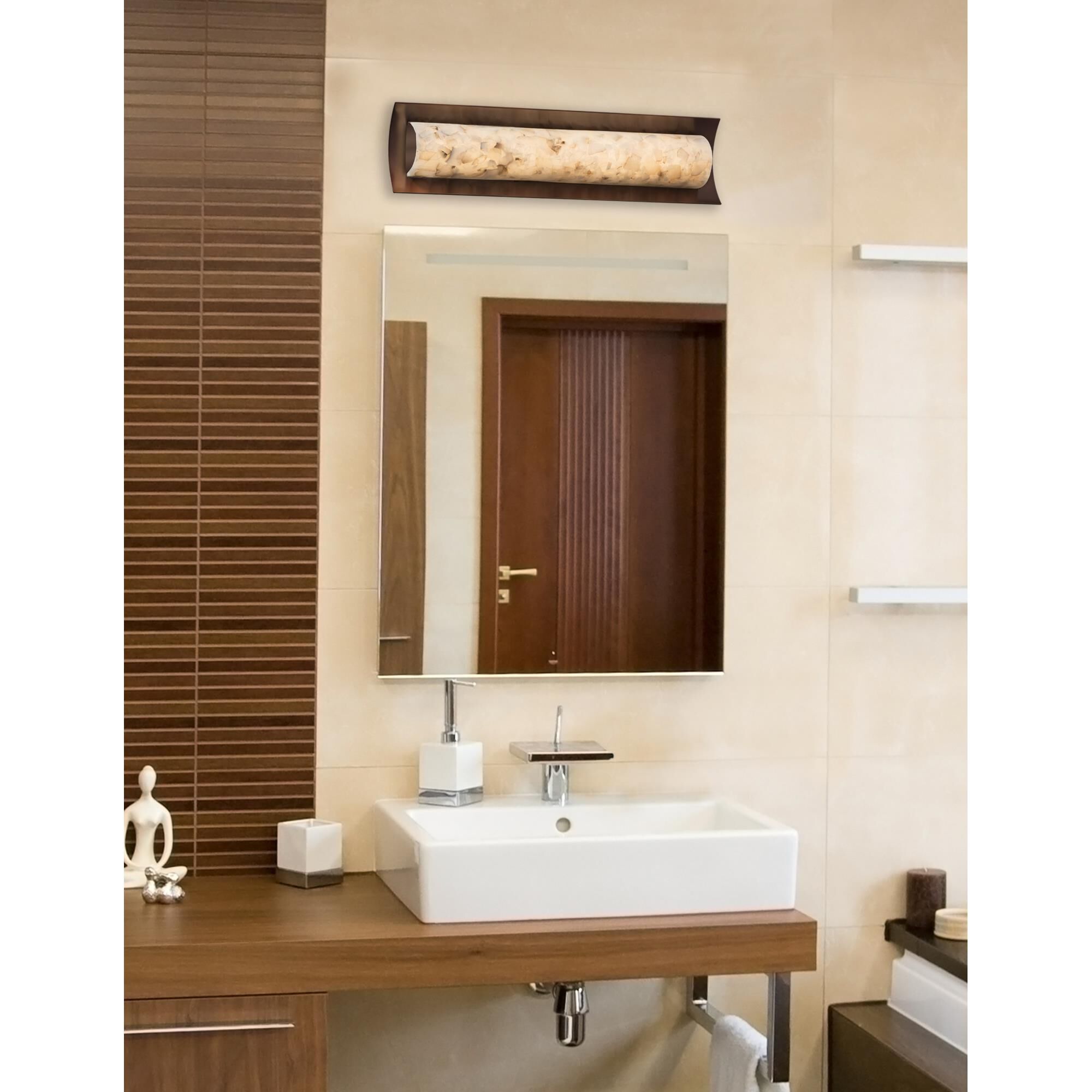 Alabaster Rocks! 21 Inch 1 Light LED Bath Vanity Light by Justice Design Group