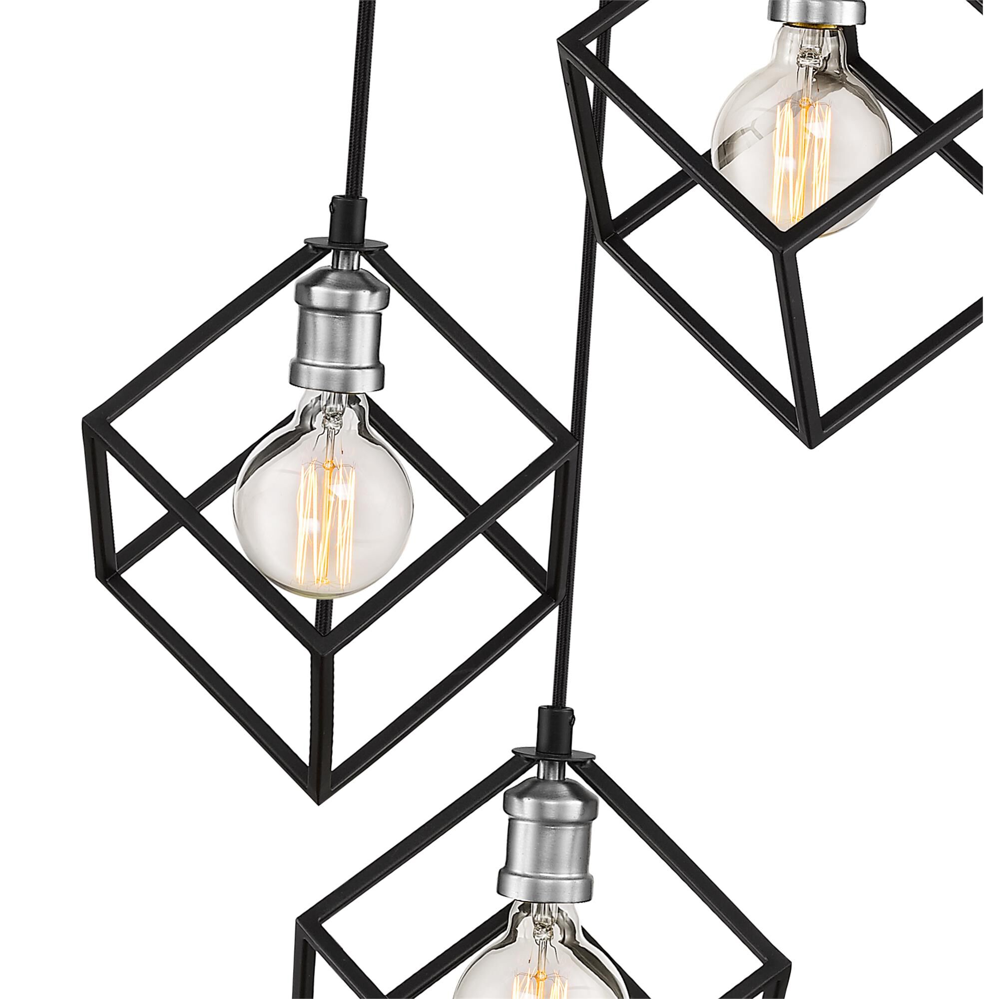 Shown in Matte Black + Brushed Nickel finish and --- glass and --- shade
