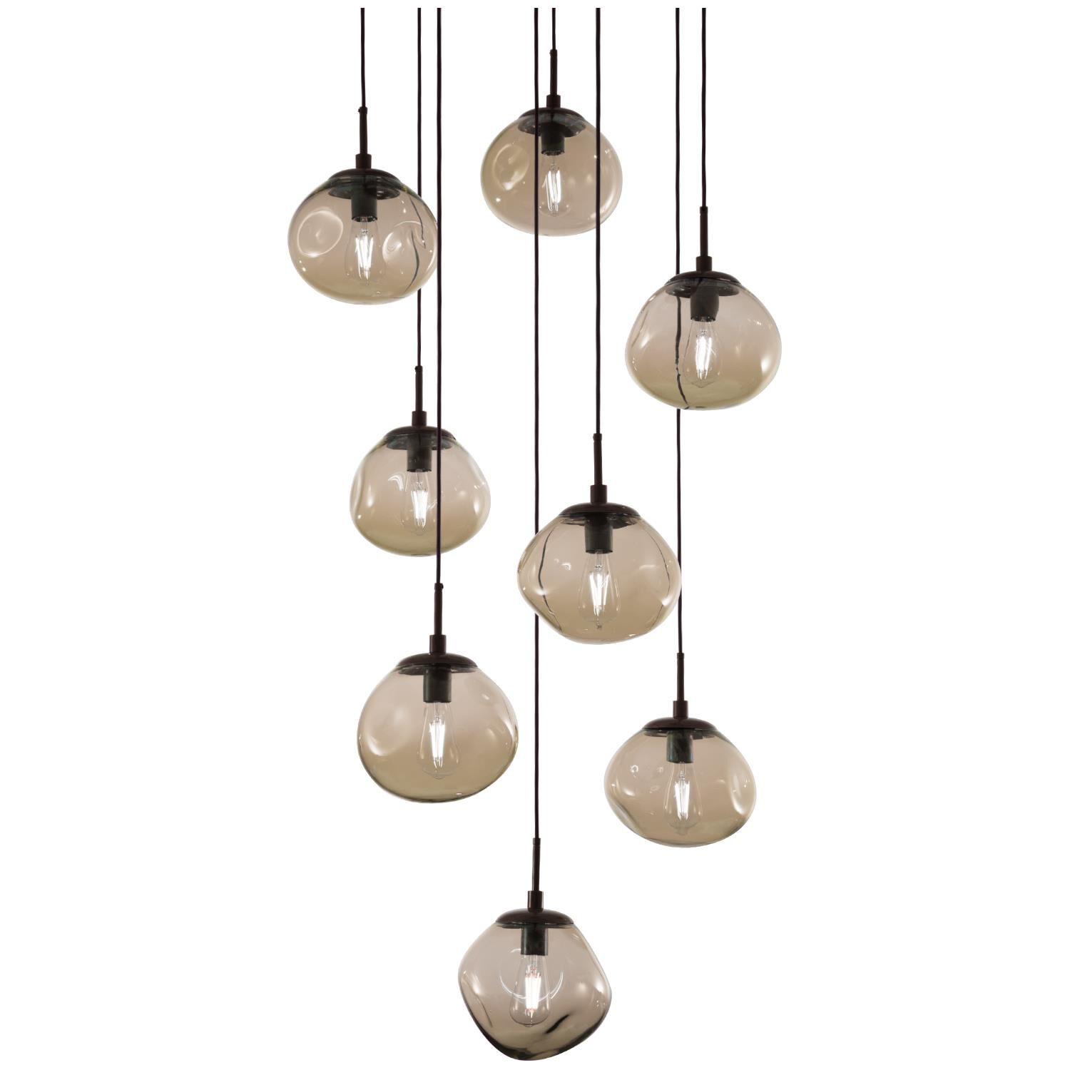 Shown in Flat Bronze finish and Blown Bronze glass