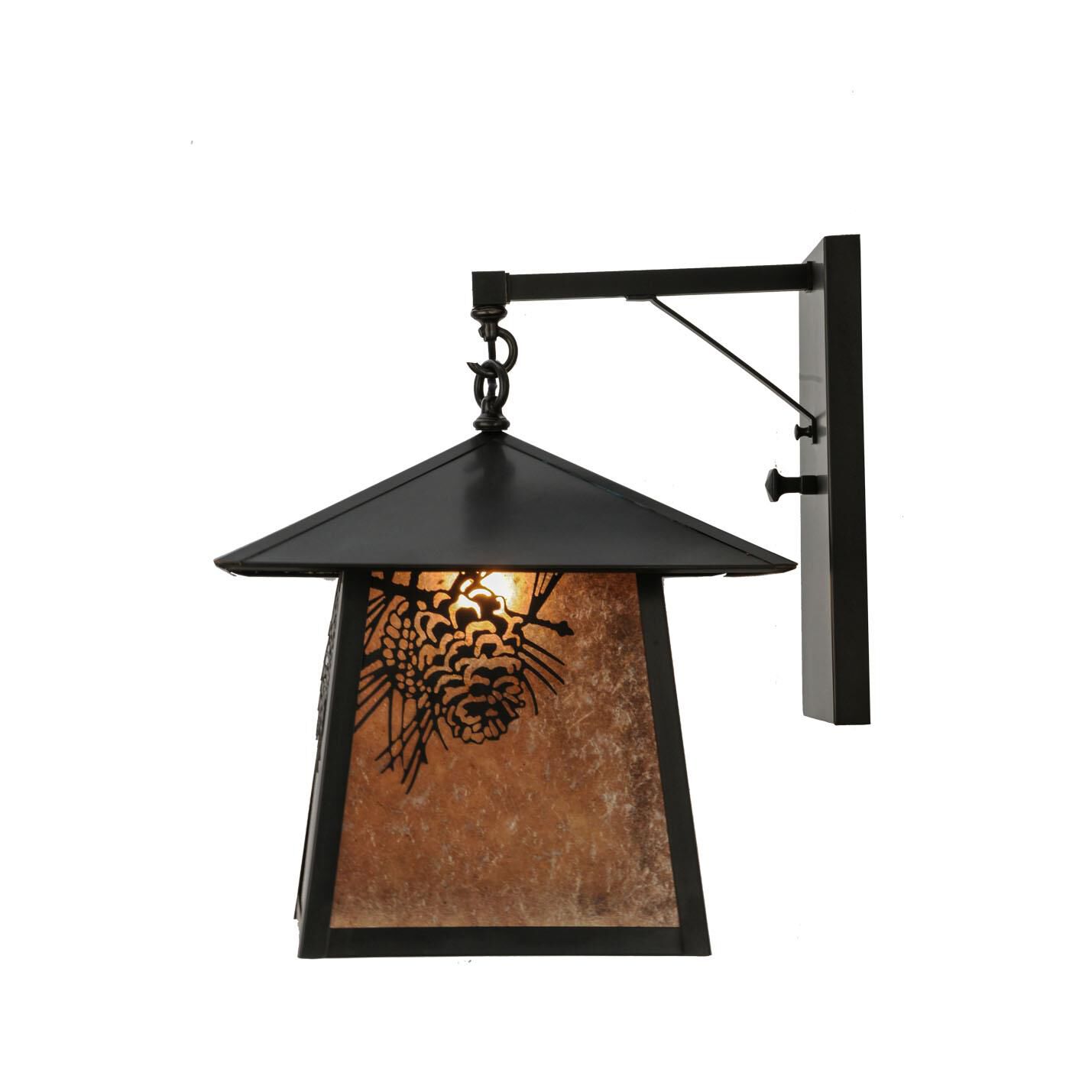 Shown in Craftsman Brown Finish finish and Silver Mica glass