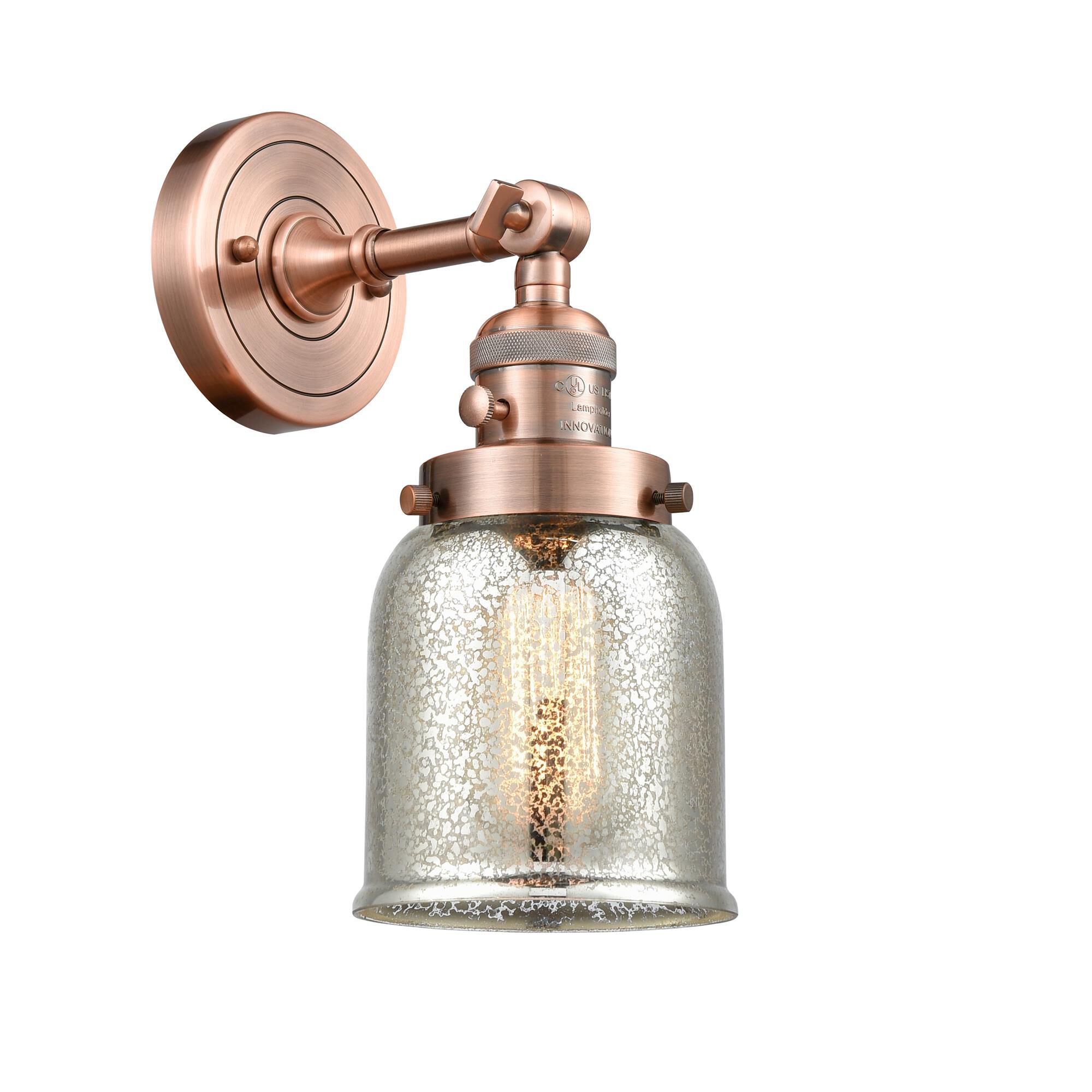 Shown in Antique Copper finish and Silver Mercury glass