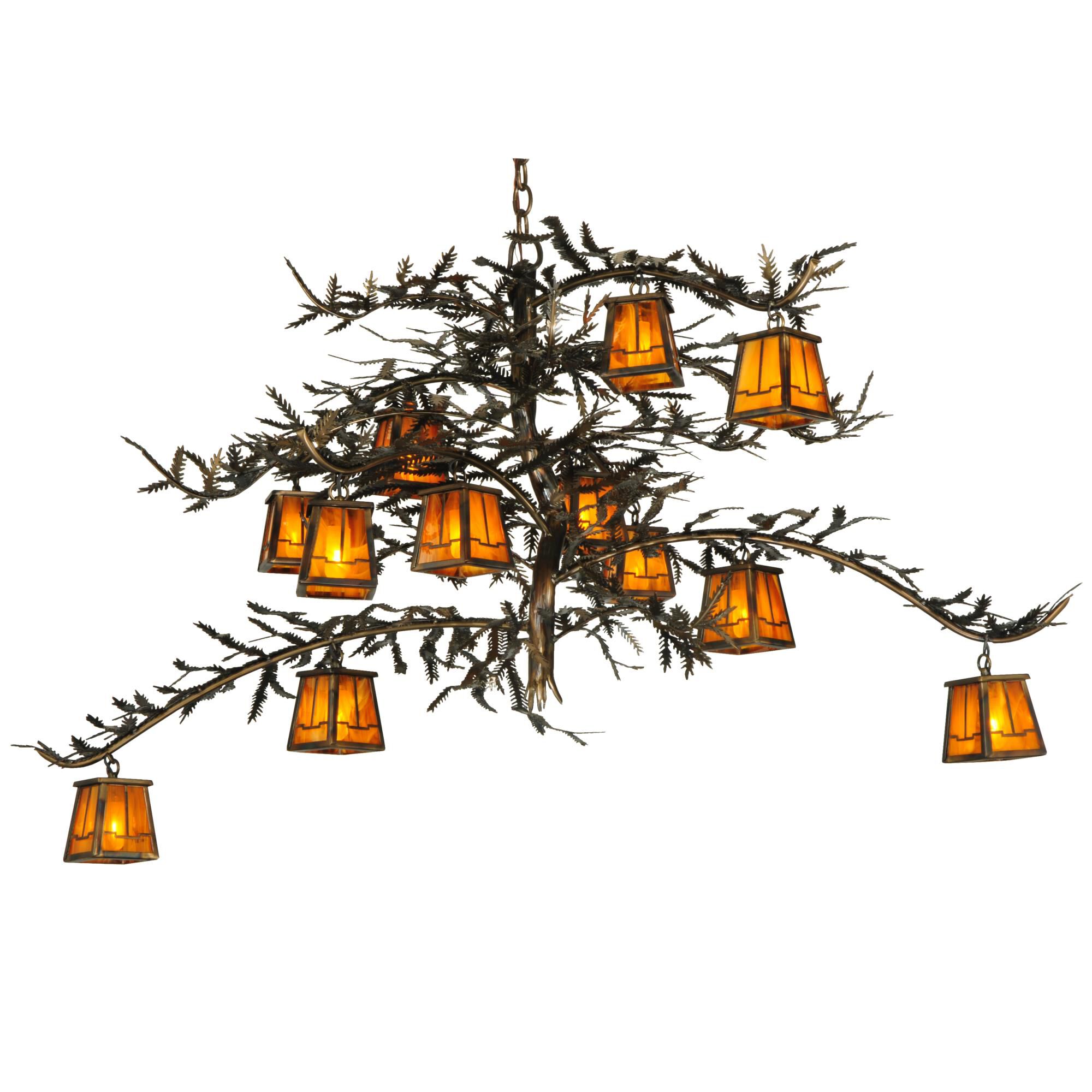 Pine Branch Valley View 54 Inch 12 Light Chandelier by Meyda Lighting