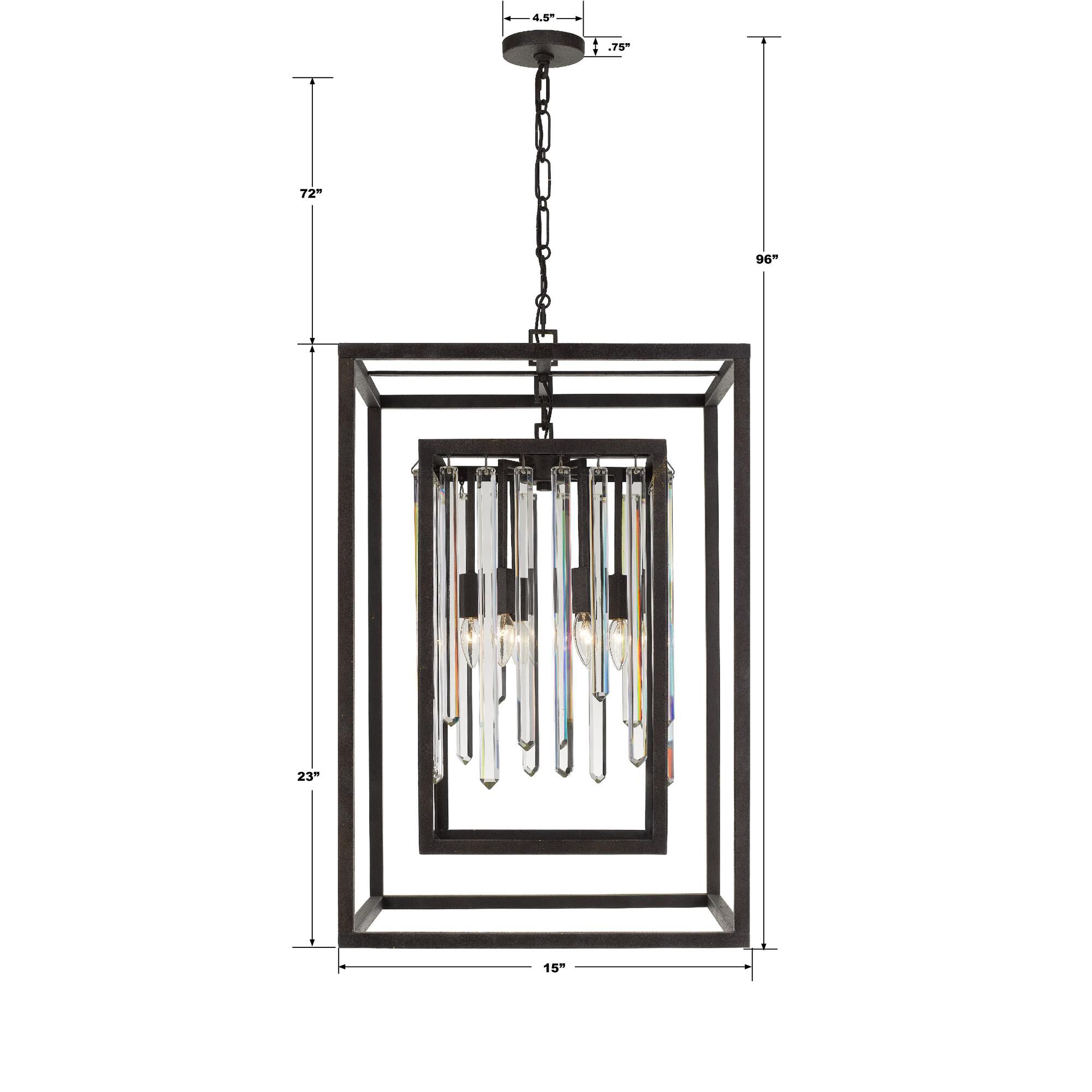 Shown in Forged Bronze finish and Hand Cut Crystal crystal