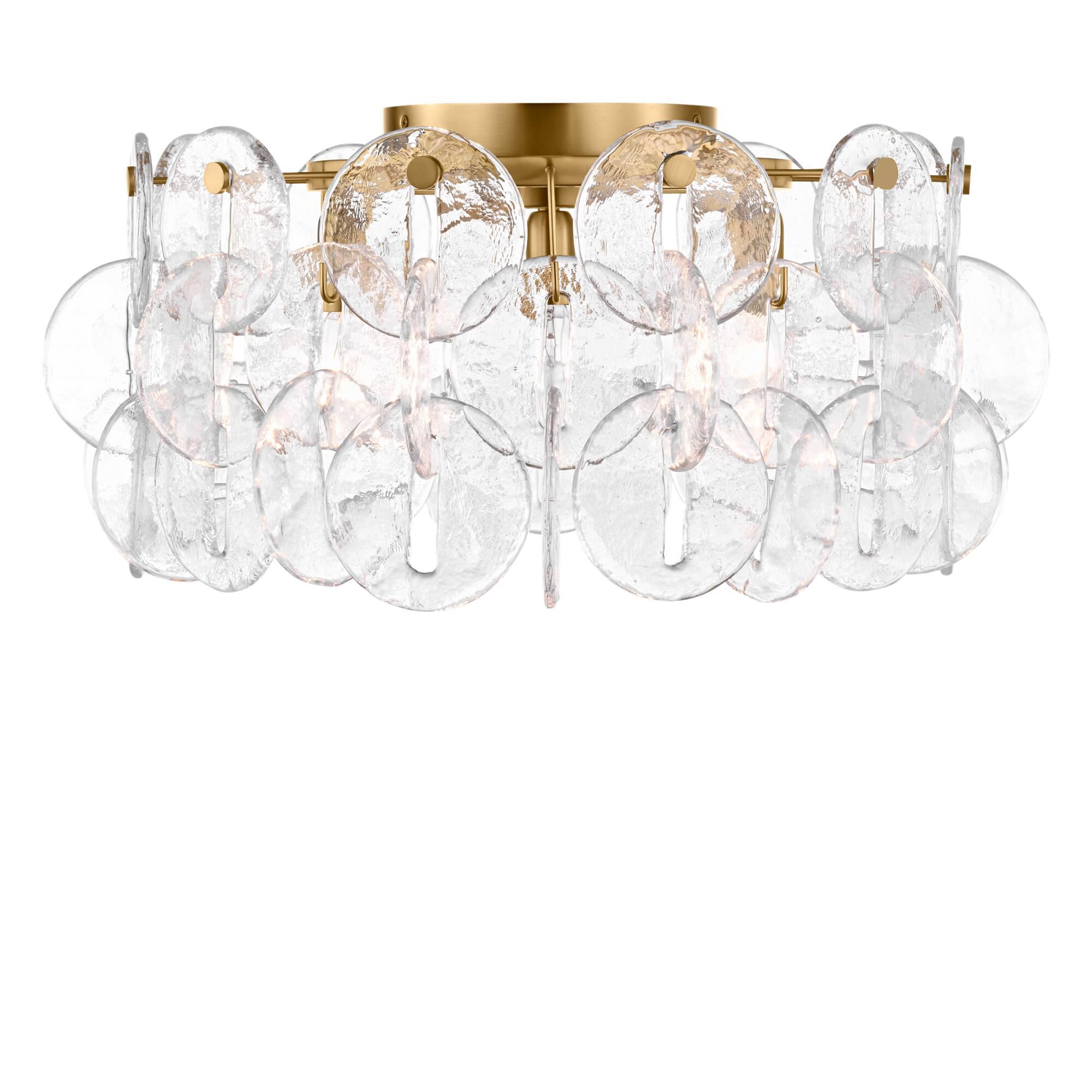 Shown in Burnished Brass finish and Clear glass