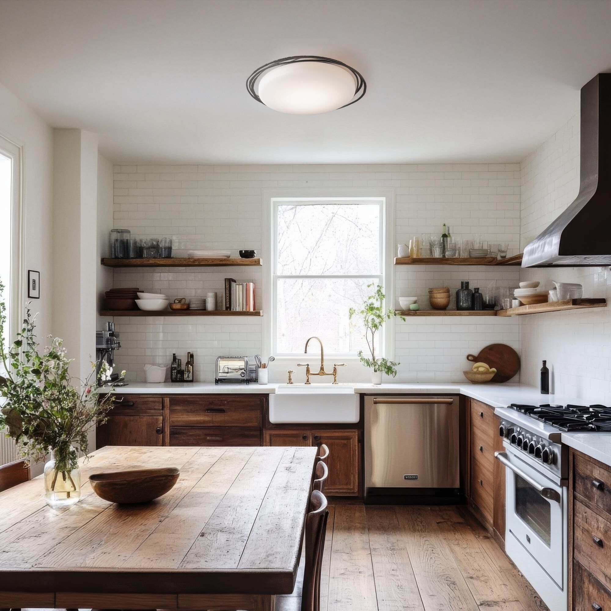 Nova 29 Inch Flush Mount by Hubbardton Forge