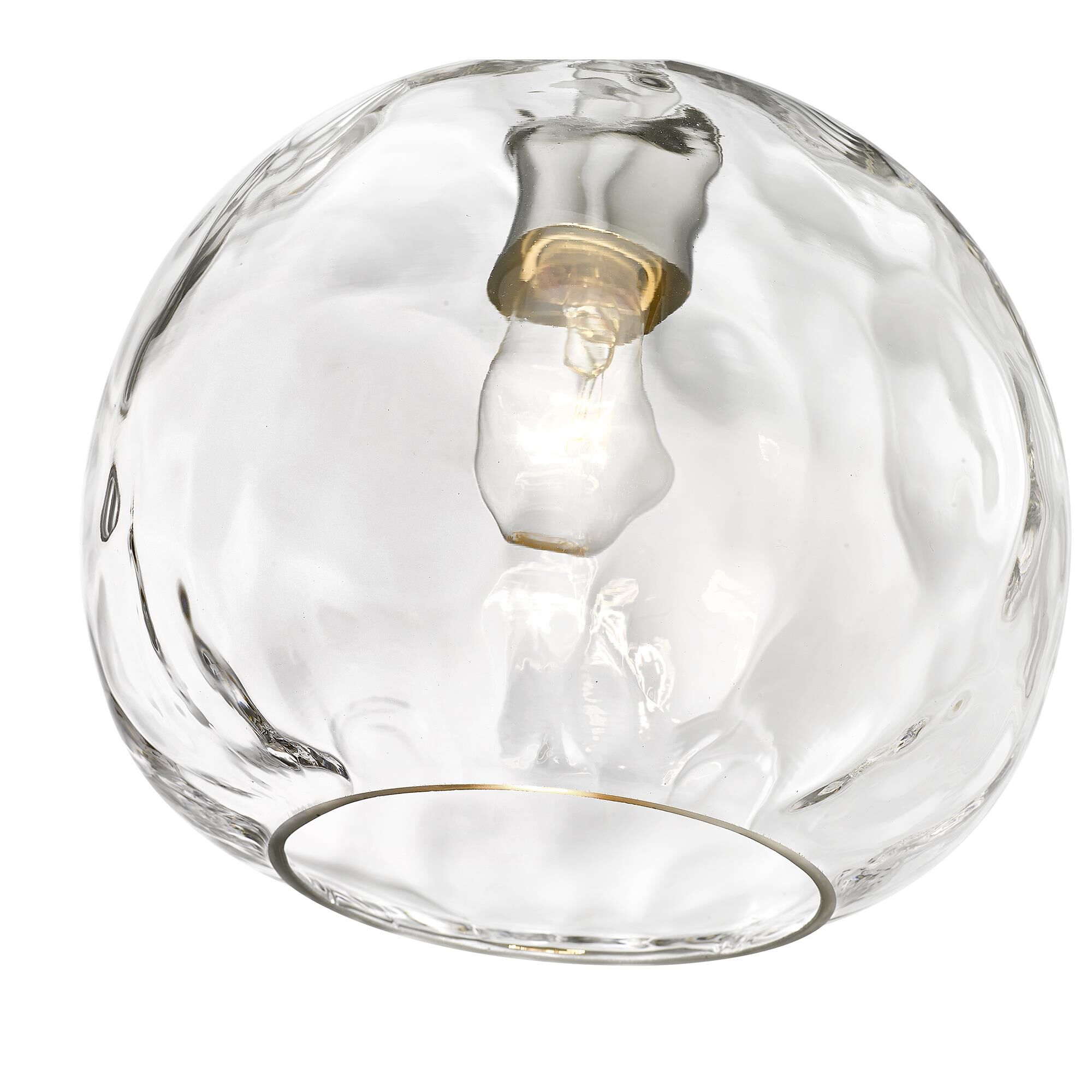 Shown in Brushed Nickel finish and Glass shade