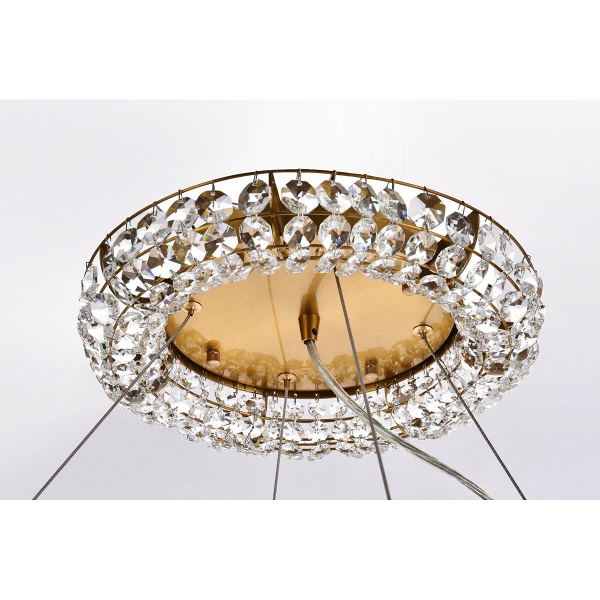 Shown in Brass finish and Royal Cut Clear crystal