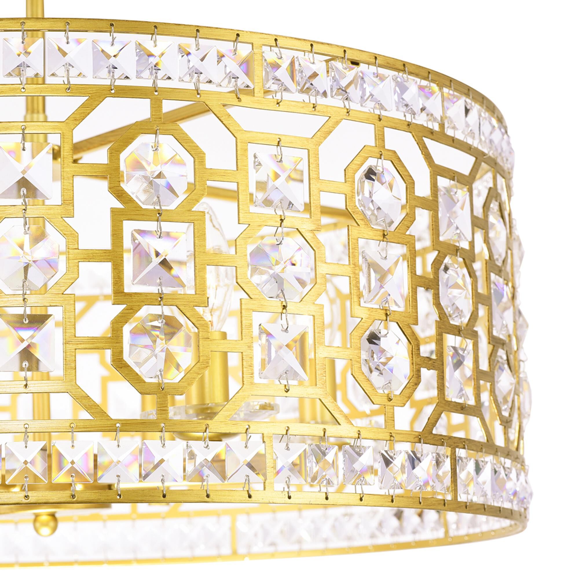 Belinda 23 Inch 6 Light Chandelier by CWI Lighting