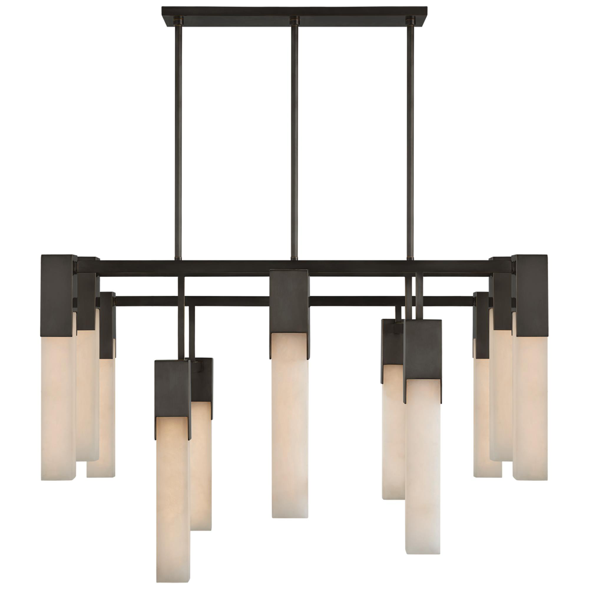 Shown in Bronze finish and Alabaster glass