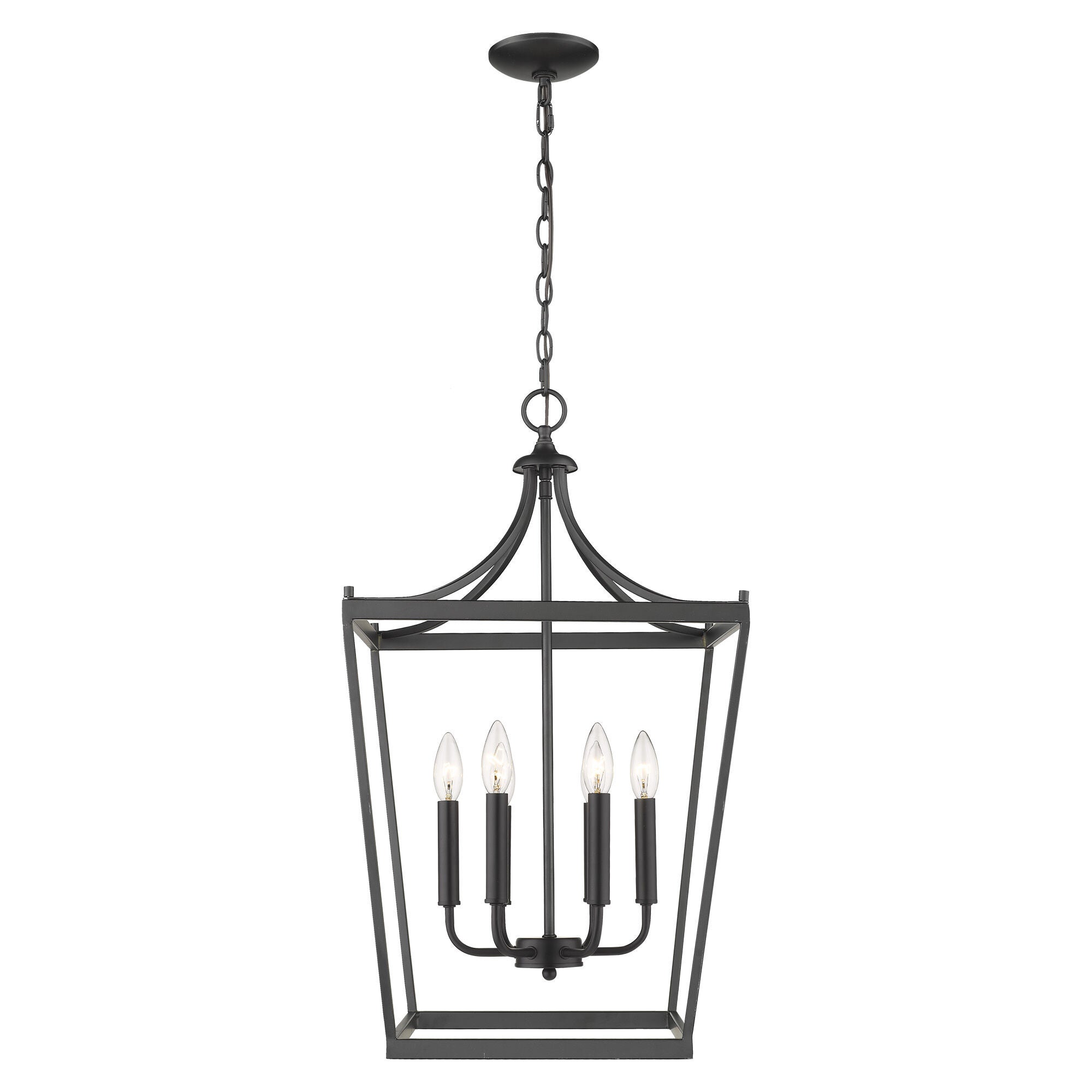 Shown in Matte Black finish and -- glass and -- shade