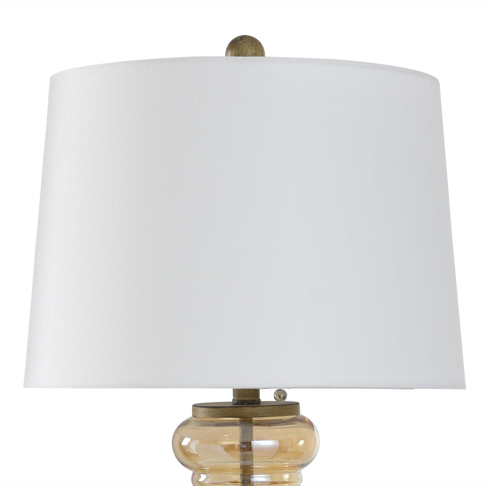 Shown in Amber finish and Off-White shade