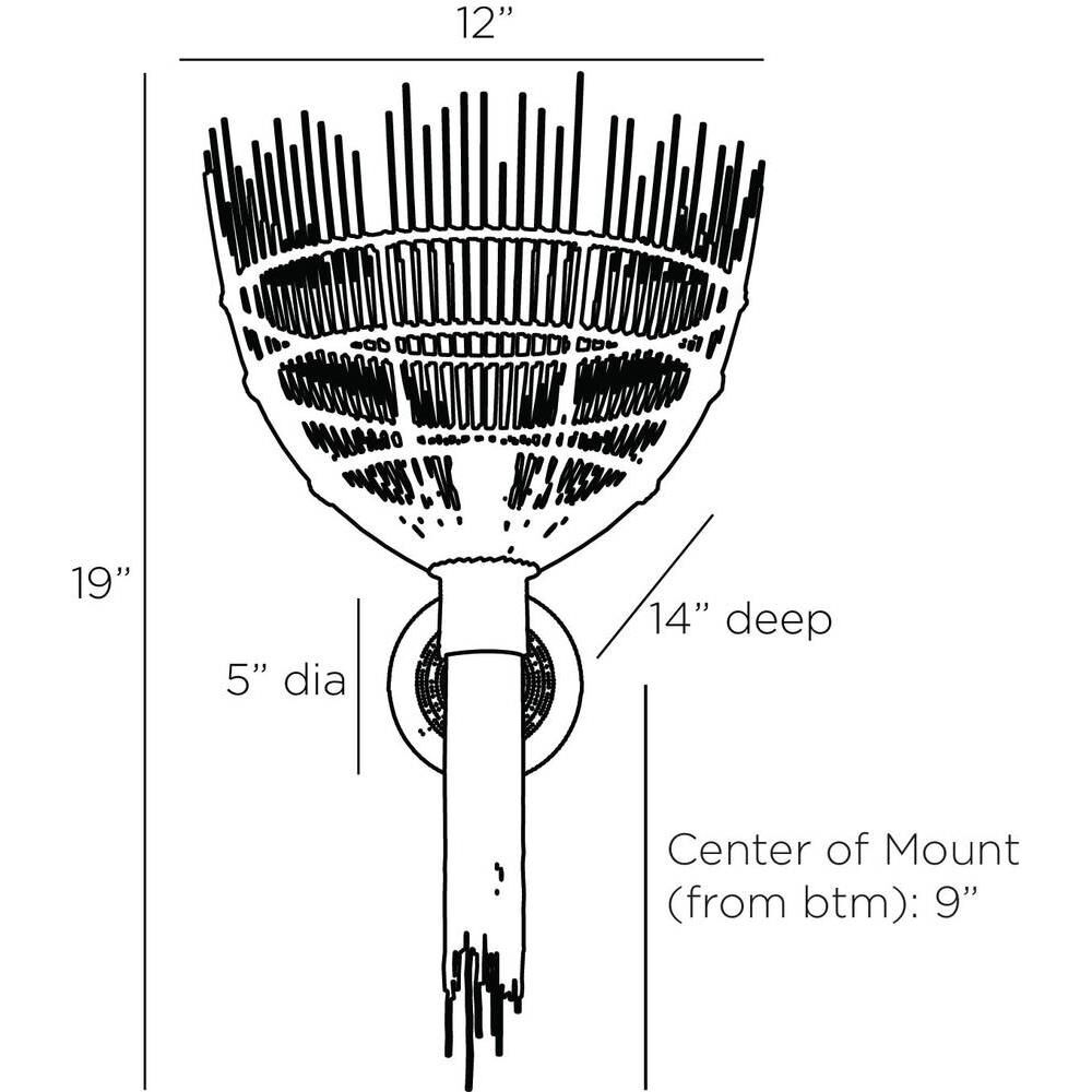 Abitha 19 Inch Wall Sconce by Arteriors Home