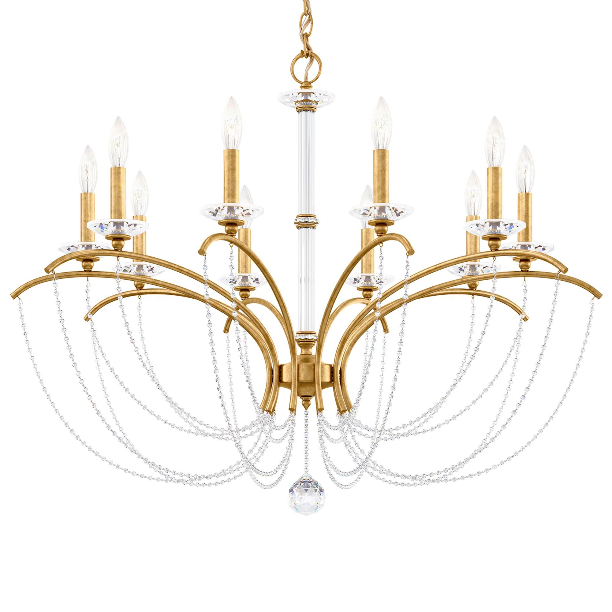 Shown in Heirloom Gold finish and Clear Optic crystal