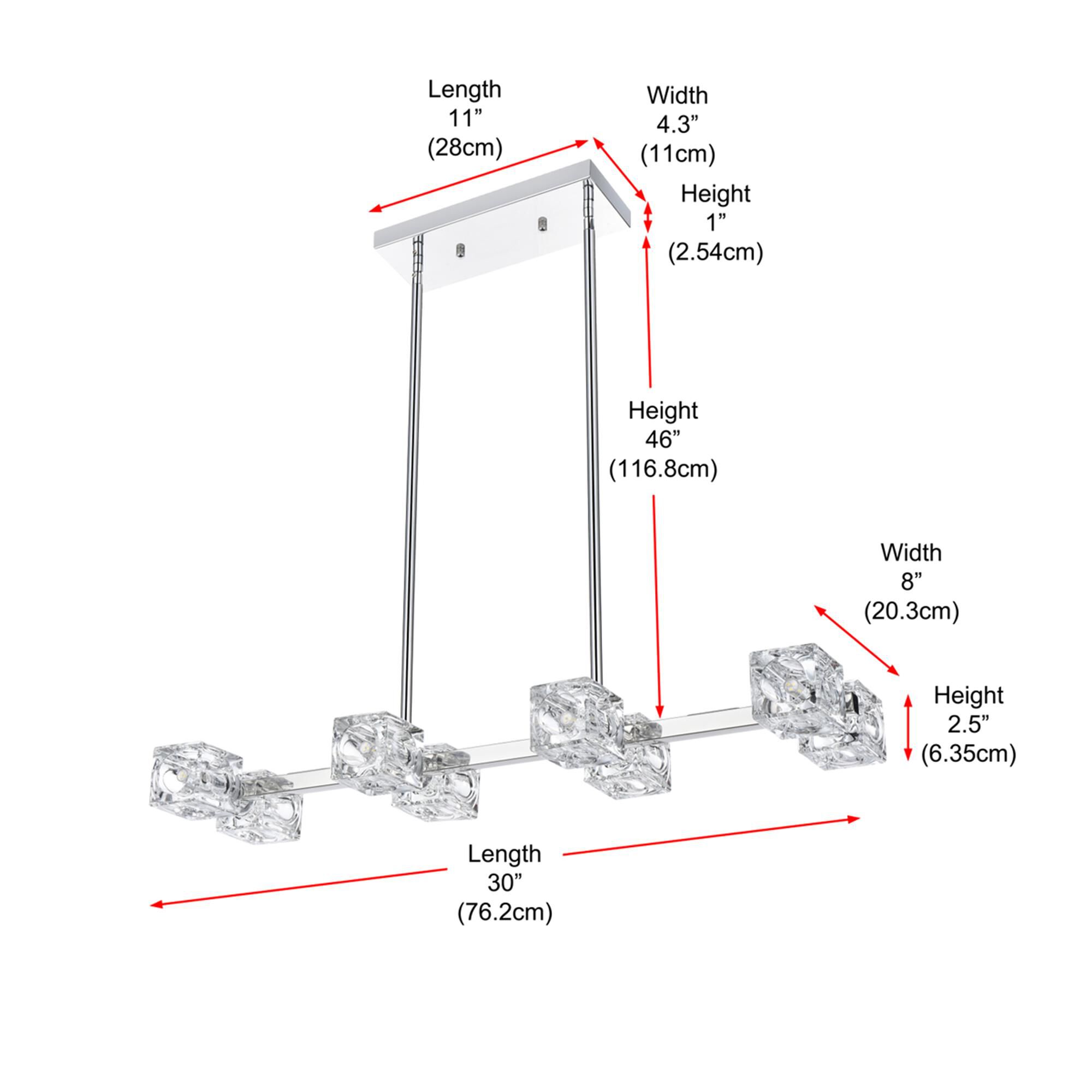 Lyra 30 Inch Linear Suspension Light by Elegant Lighting