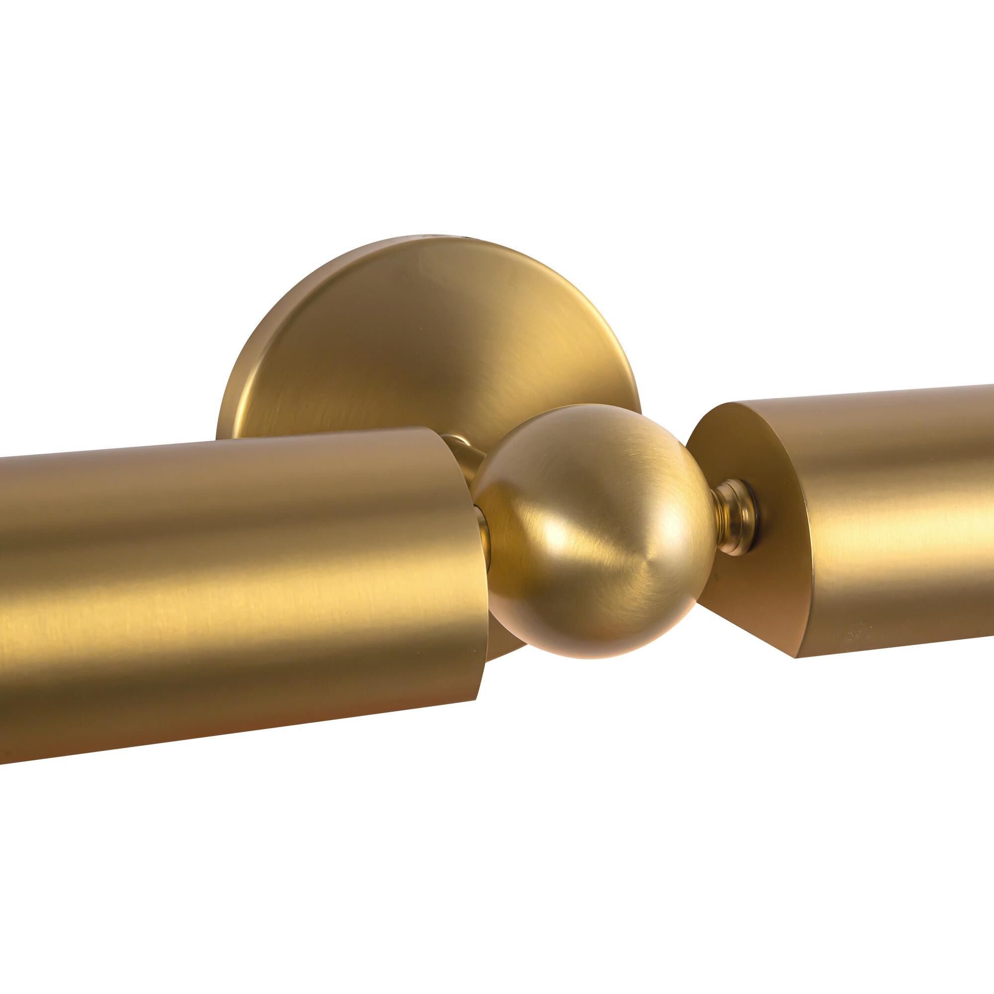 Shown in Brushed Gold finish and Steel shade