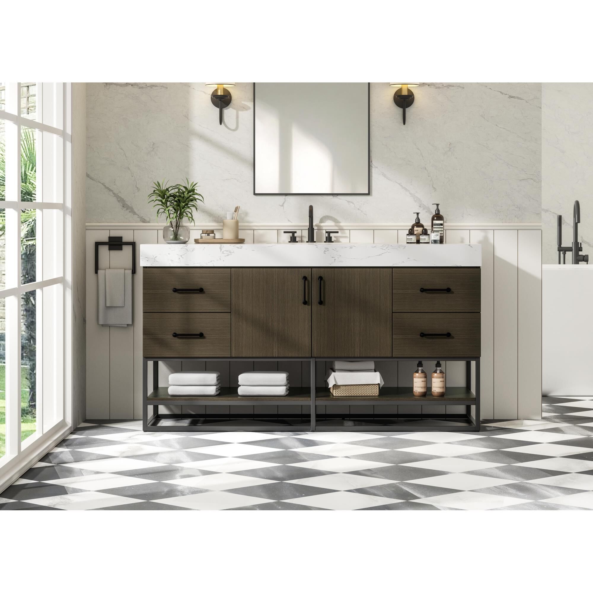 Caroline 60 Inch Bath Vanity by Elegant Dcor