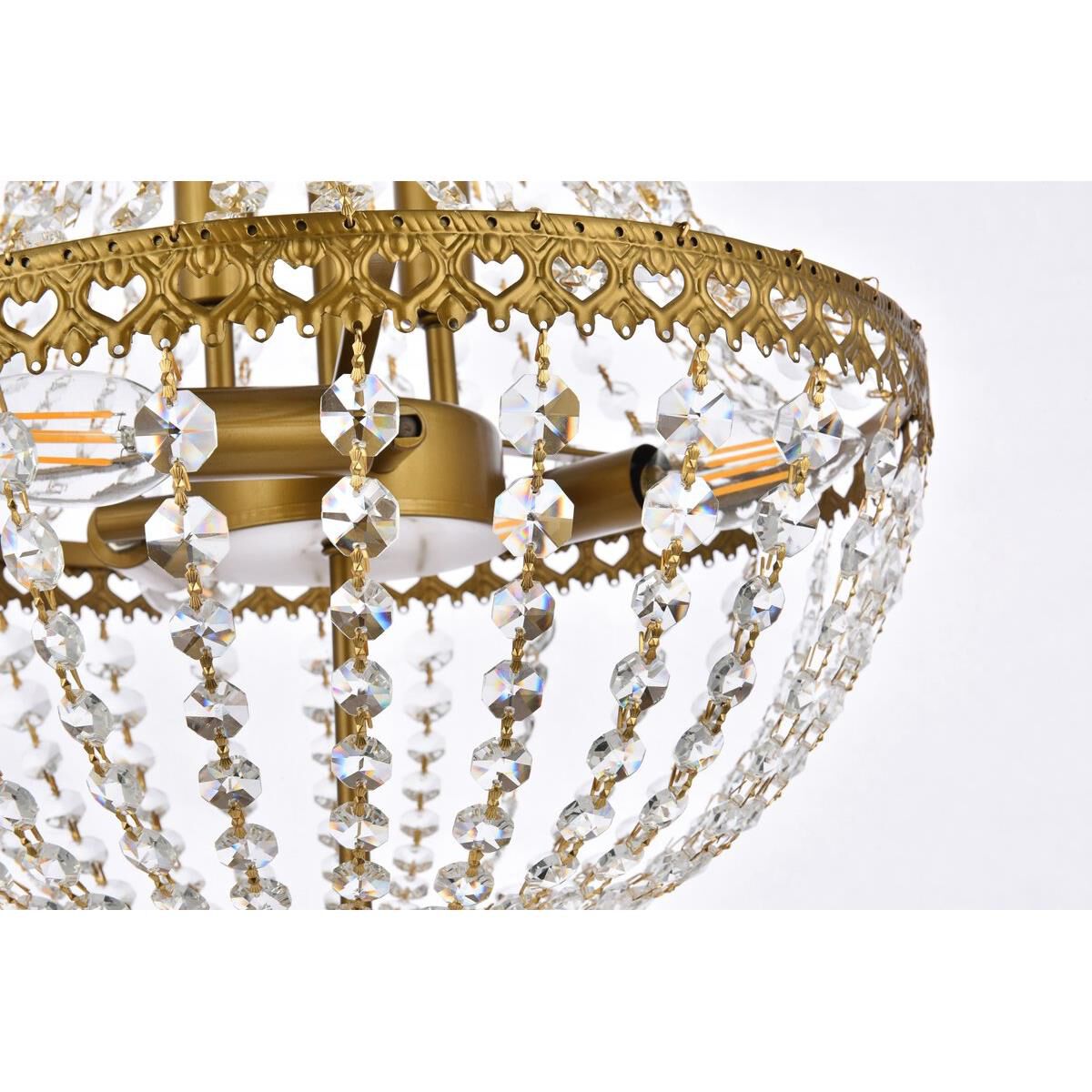 Valeria 14 Inch 5 Light Mini Chandelier by Elegant Lighting