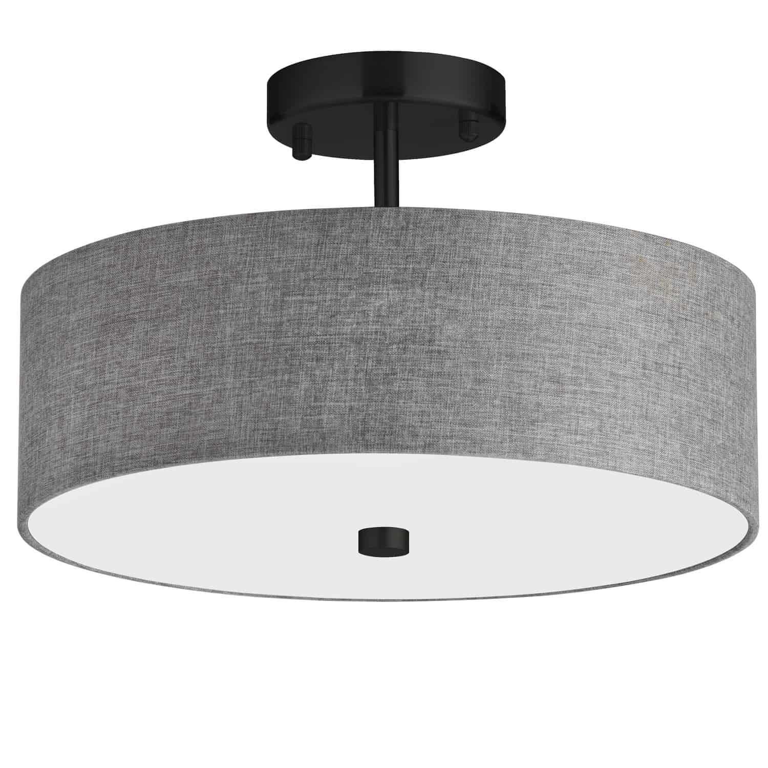 Everly 14 Inch 3 Light Semi Flush Mount by Dainolite
