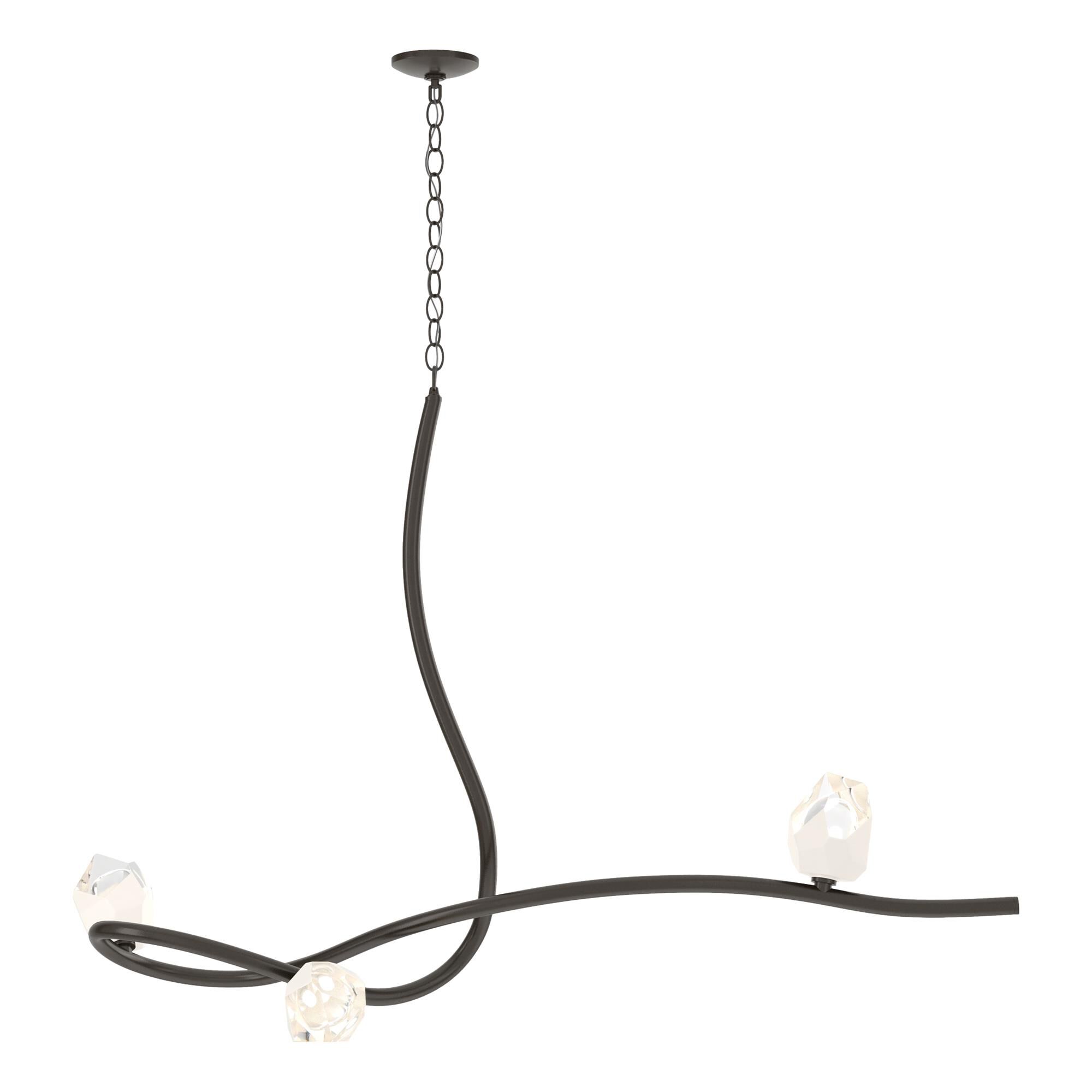 Shown in Oil Rubbed Bronze finish and White Crystal glass