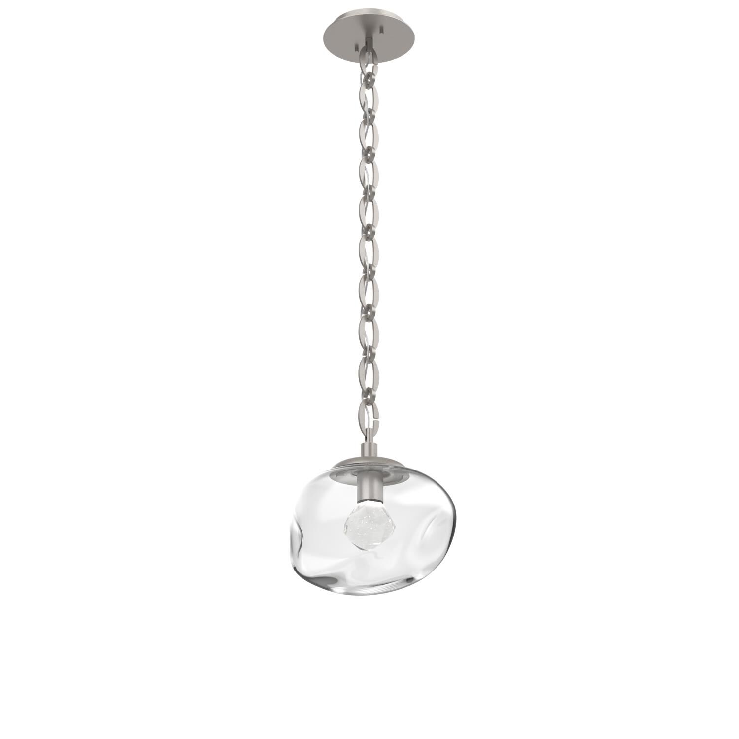 Shown in Beige Silver finish and Clear with Faceted Gem glass